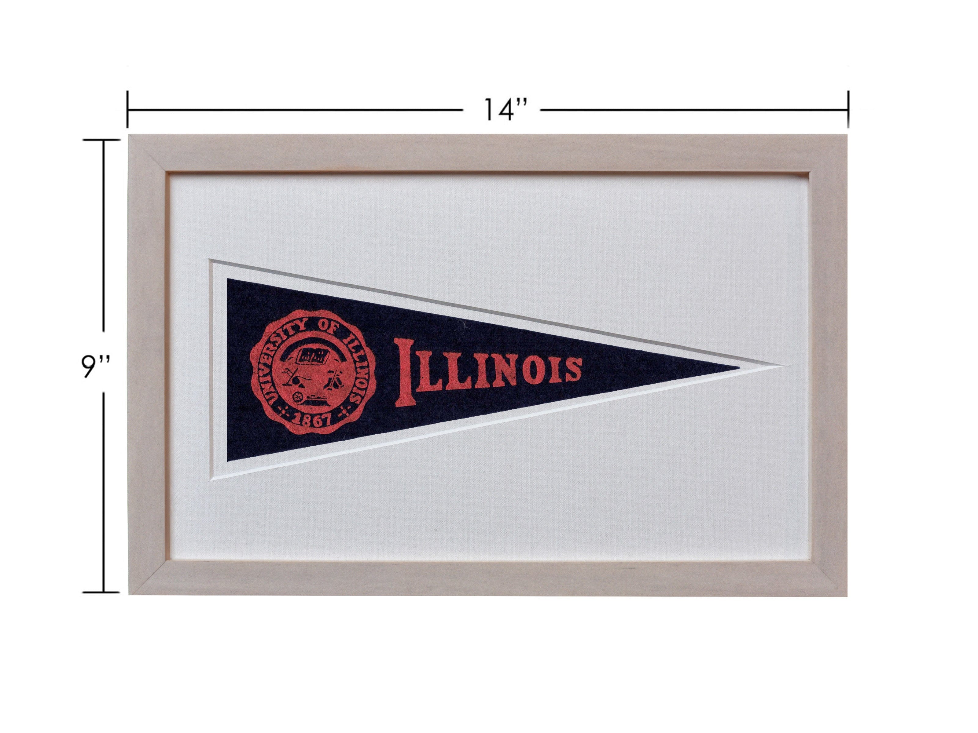 Vintage University of Illinois Hormel Pennant - My American Goods