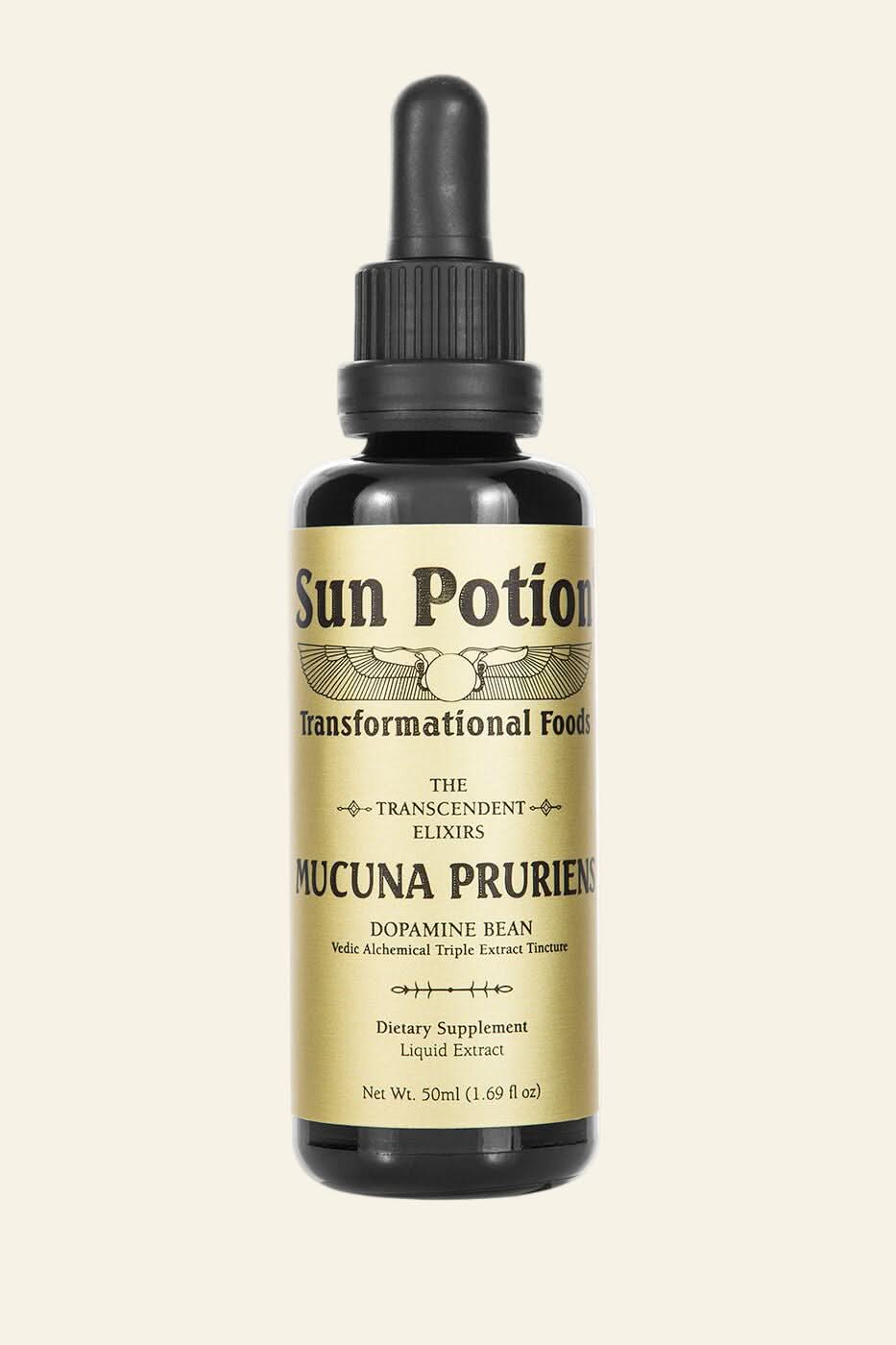 Sun Potion Mucuna Pruriens dietary supplement bottle on a white background