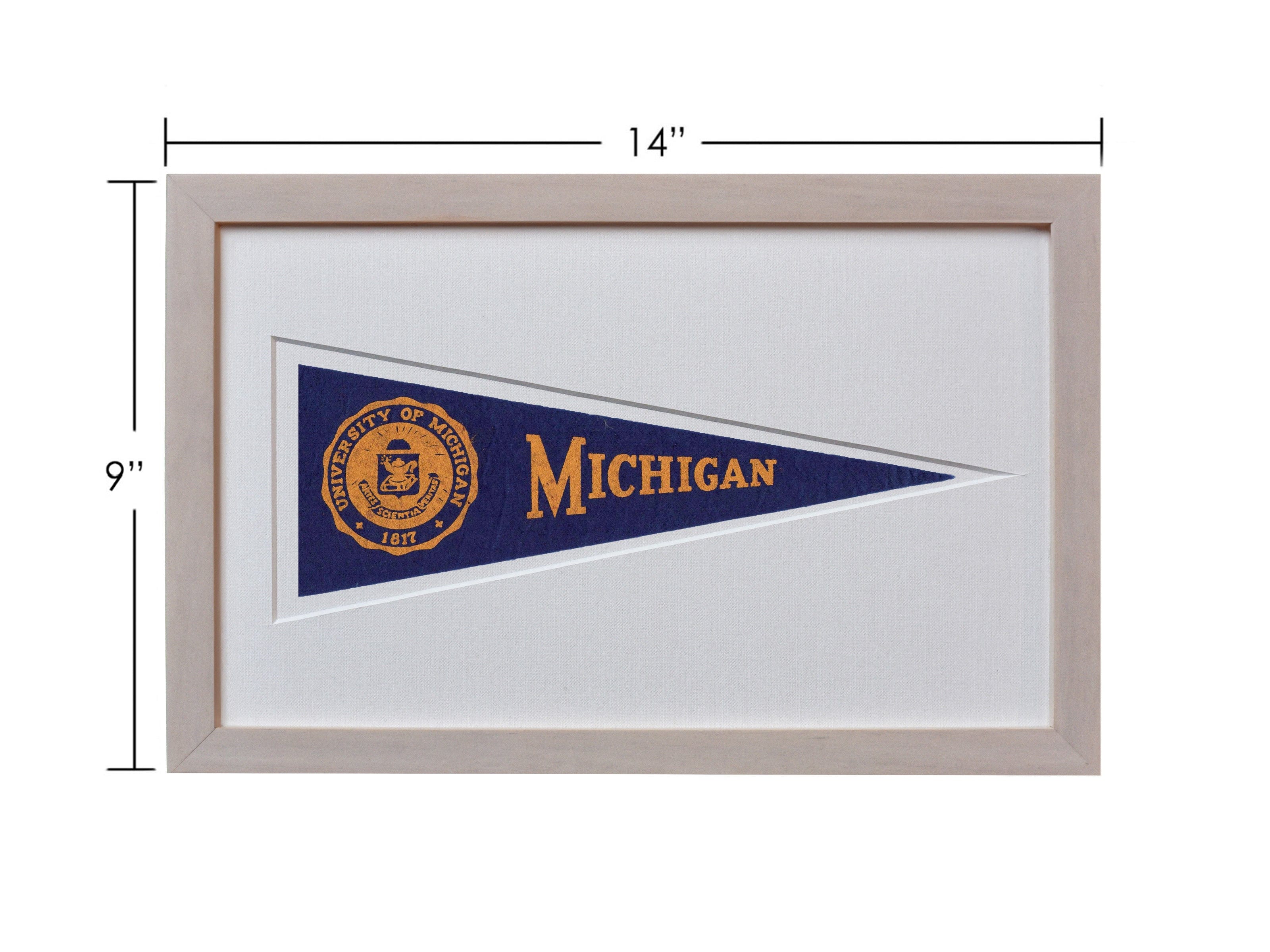 Vintage University of Michigan Hormel Pennant - My American Goods