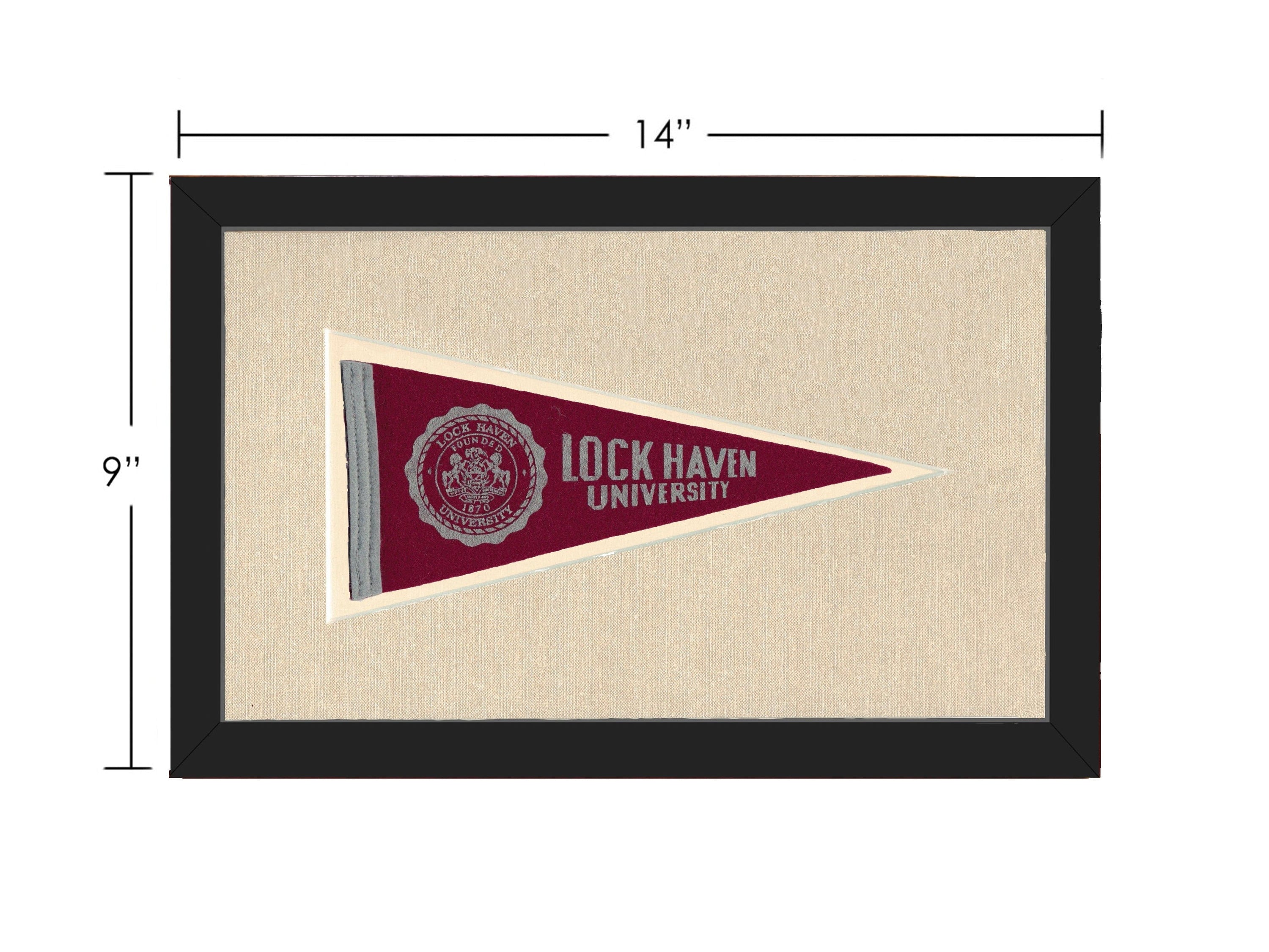 Americana Memories Vintage Pennants and Memorabilia Vintage Lock Haven University Pennant