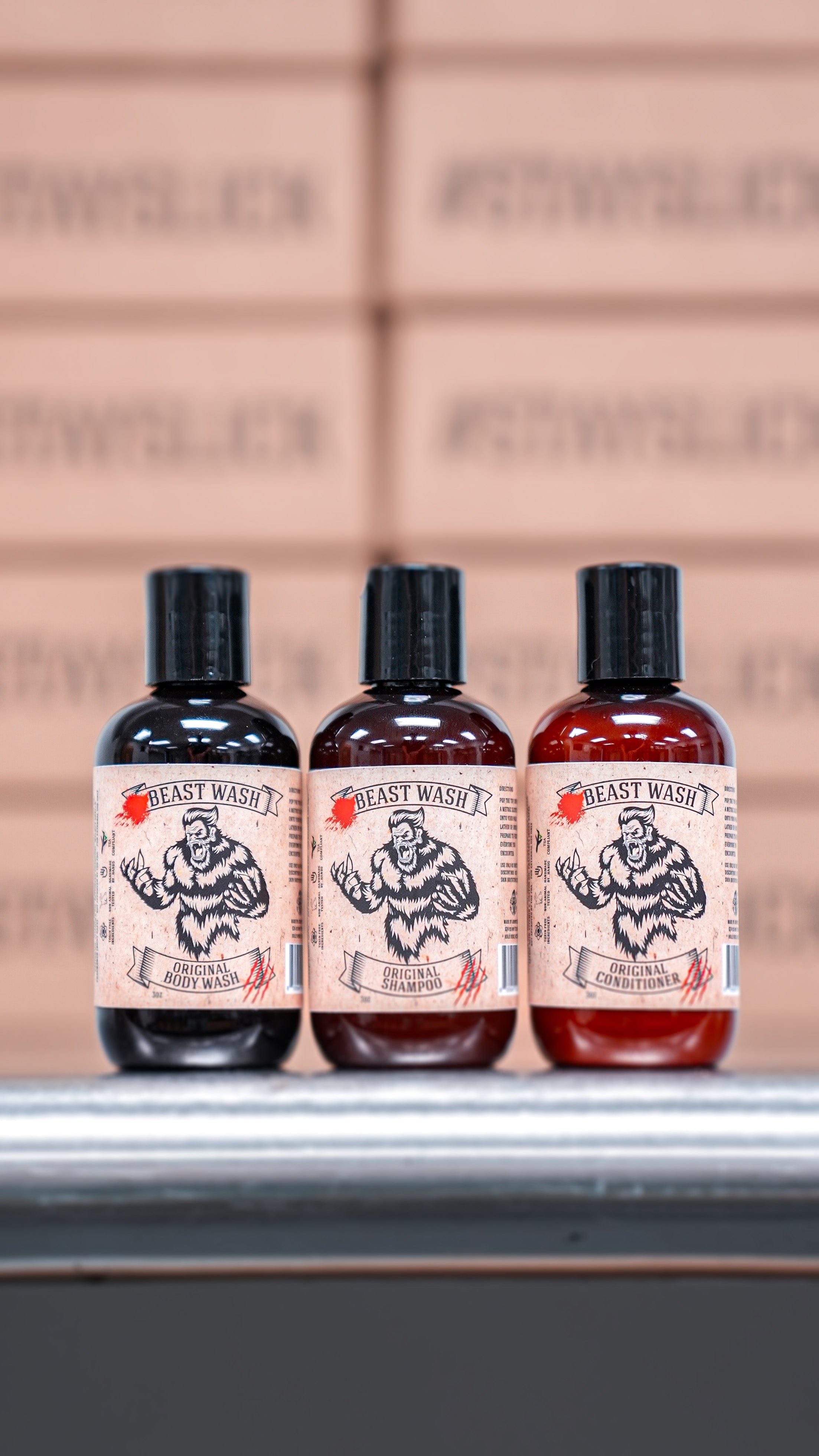 Johnny Slicks 3oz Shampoo, Conditioner and Body Wash Kit