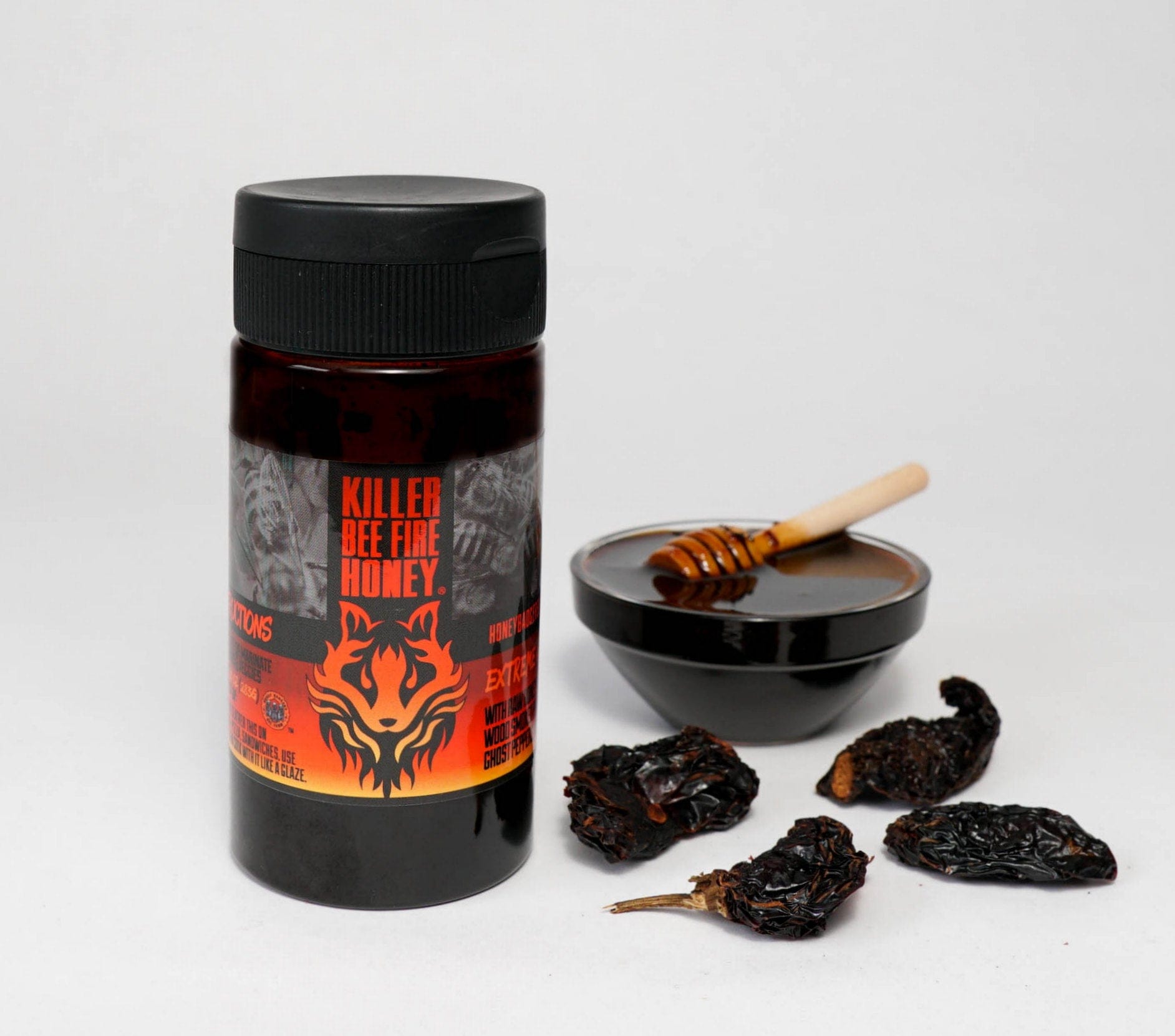 Honey Badgers Bee Farm Hot Honey Killer Bee - Fire Honey - All Natural - Hot Honey