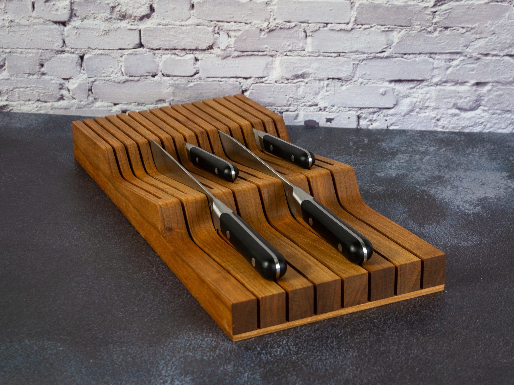 Old Saguaro Woodcraft Knife Block In-Drawer Knife Block