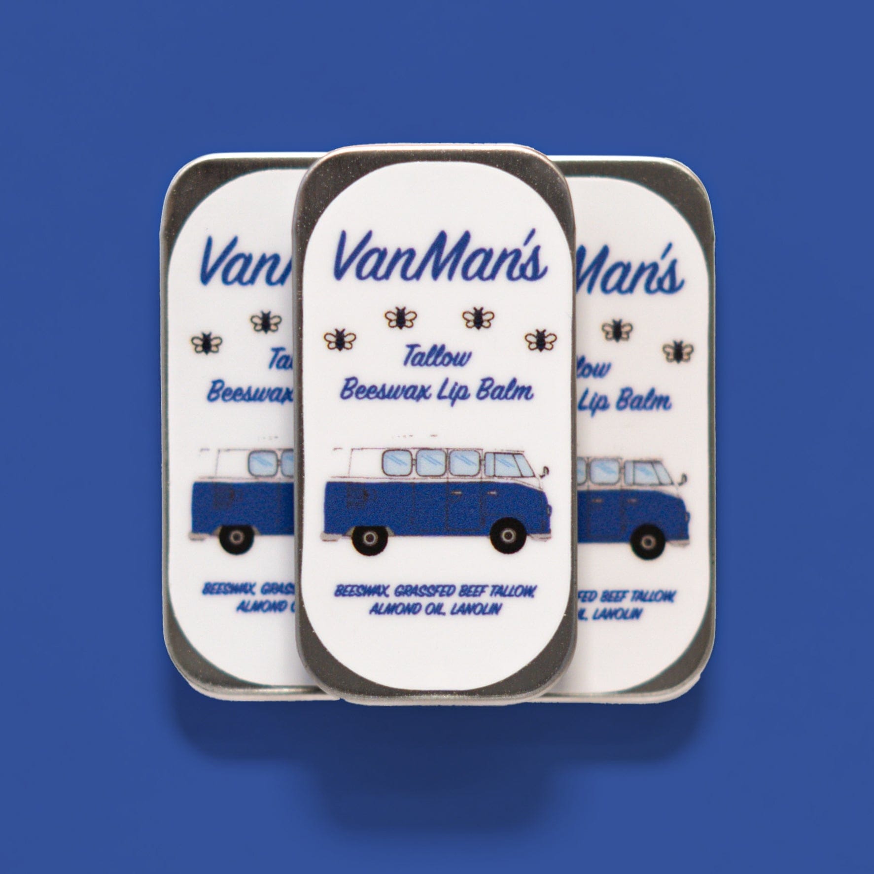 VanMan Unscented (Tallow) / Tin / 3 Pack *New* VanMan&