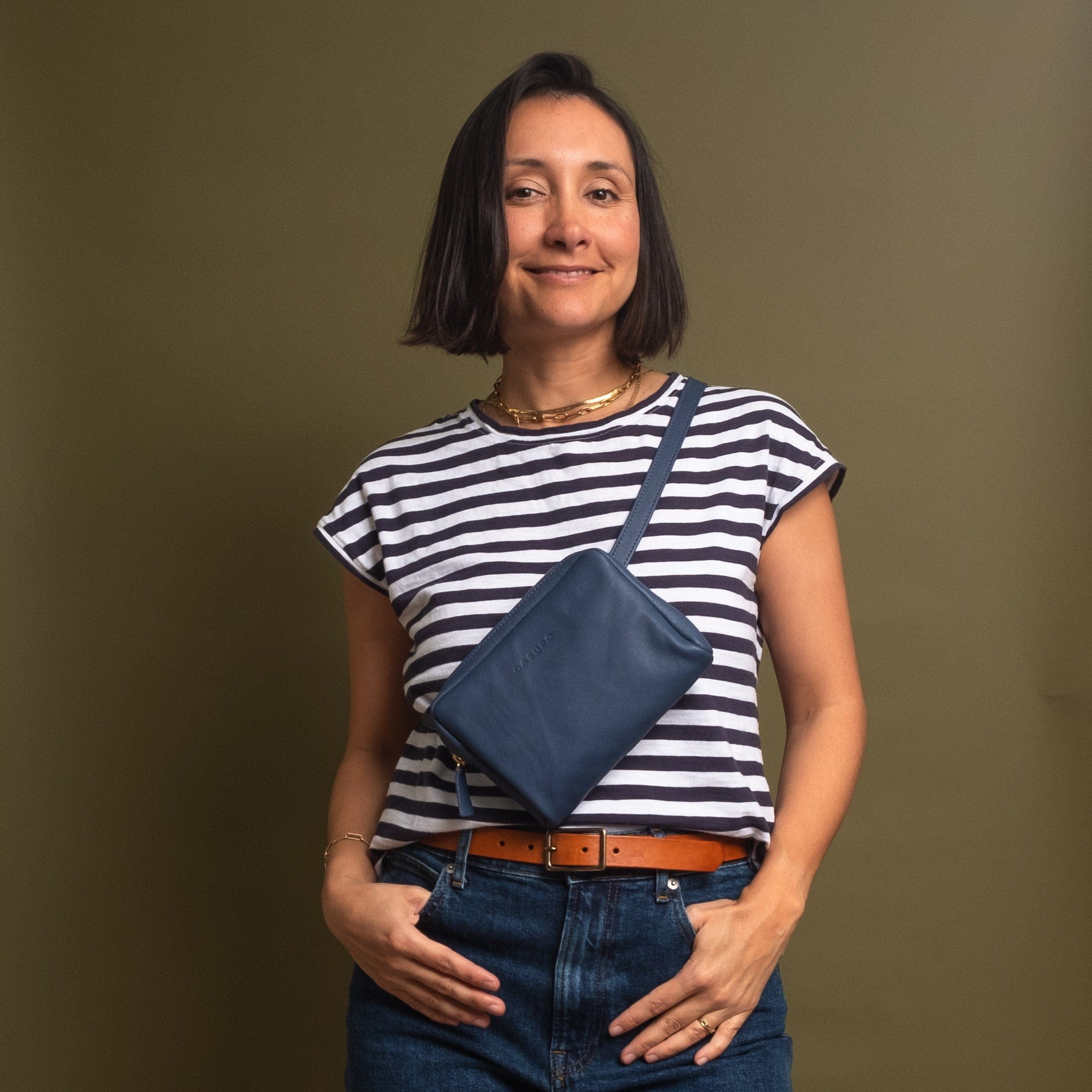 CASUPO Handbags Size 28 - 36 Fanny Pack - Blue