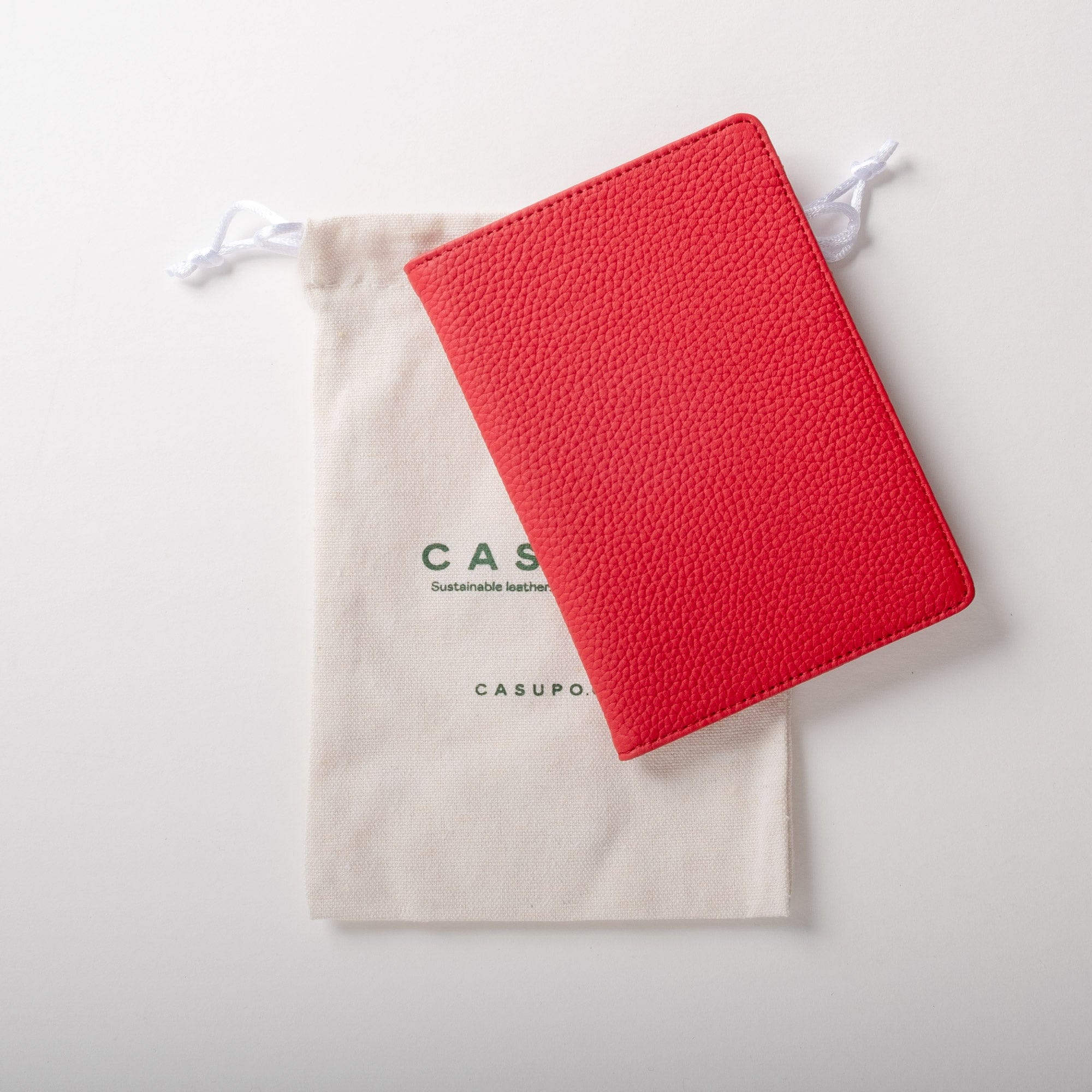 CASUPO Small Leather Goods Leather Passport Wallet with RFID - Green