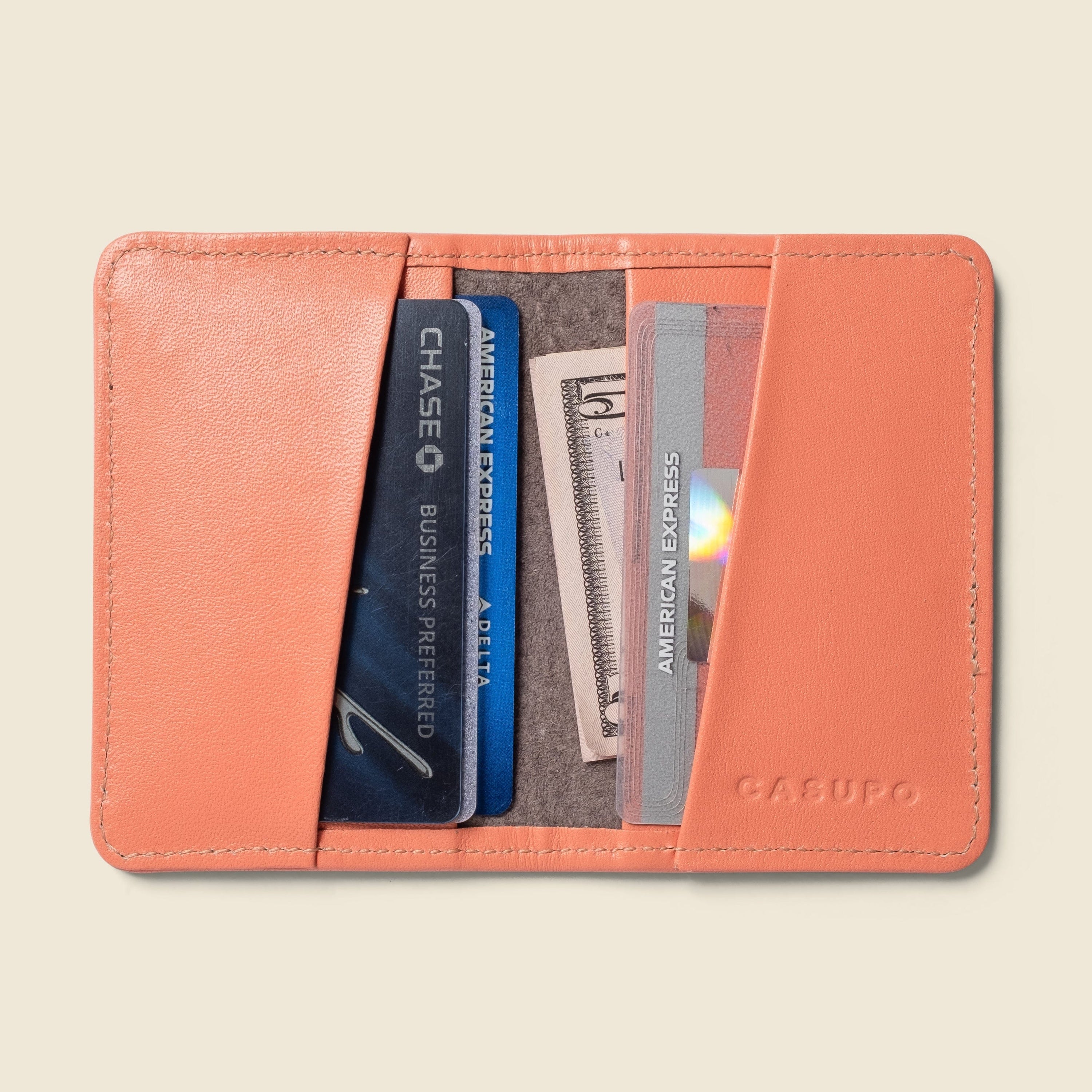 CASUPO Small Bifold Compact Bifold with RFID Protection - Pink