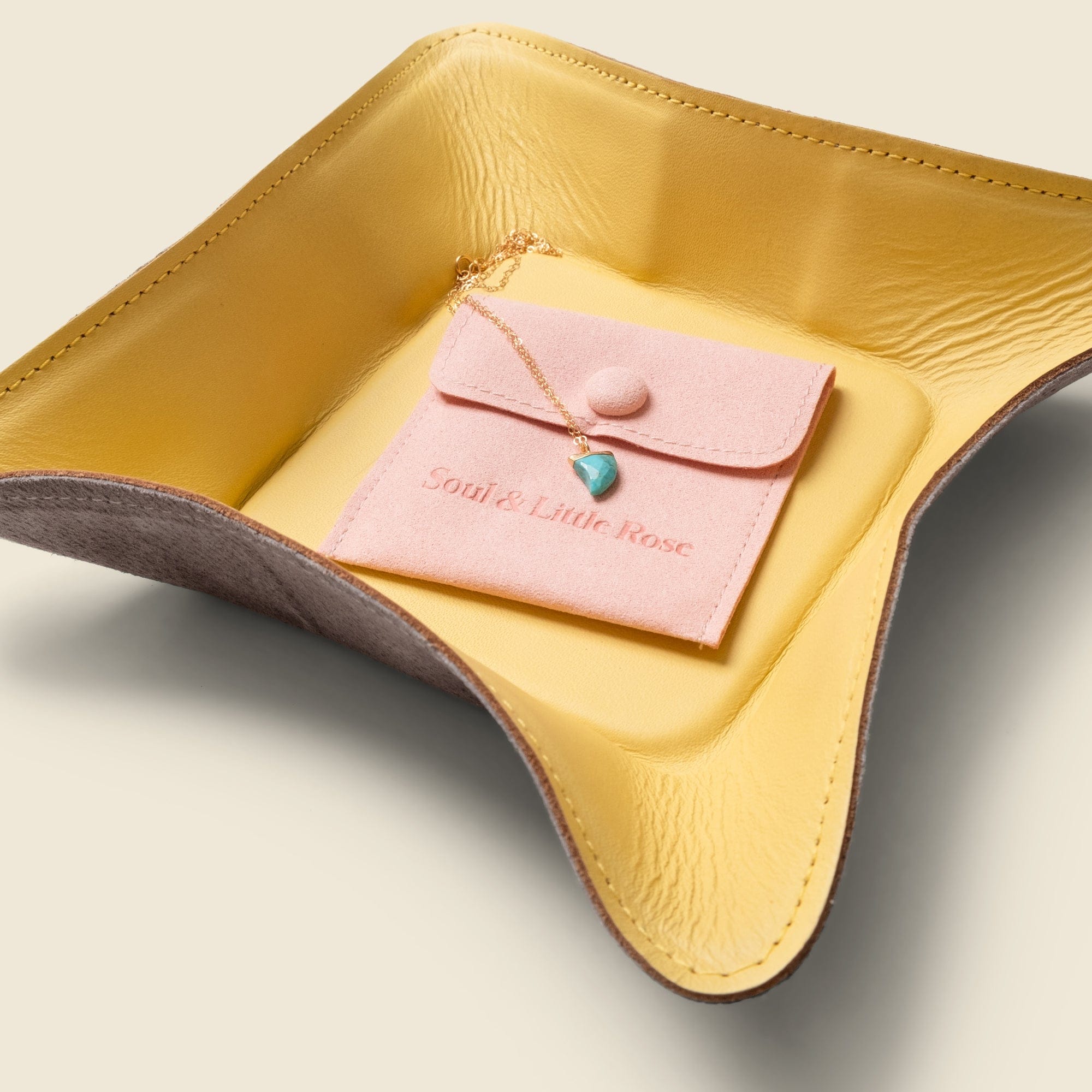 CASUPO Small Leather Goods Travel valet tray - Yellow