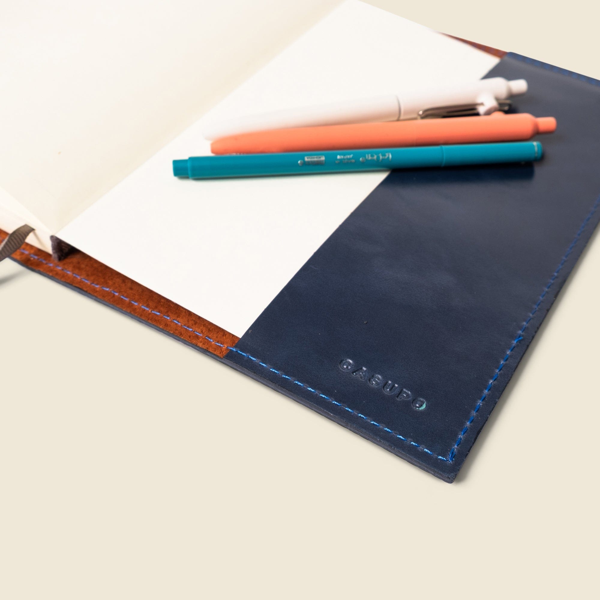 Refillable A5 Leather Notebook Cover – Navy Limited Edition