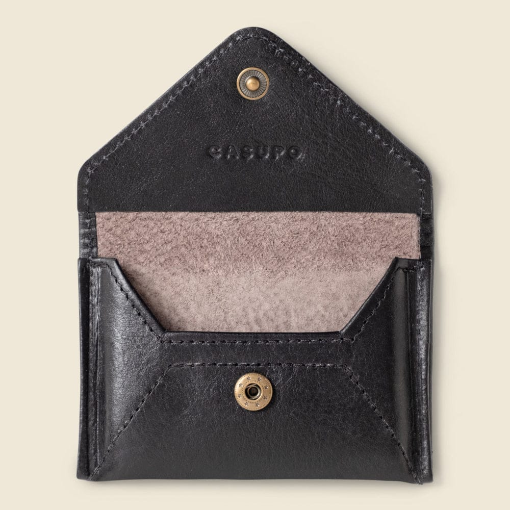 CASUPO Envelope Wallet Mini Envelope Wallet with RFID Protection - Black