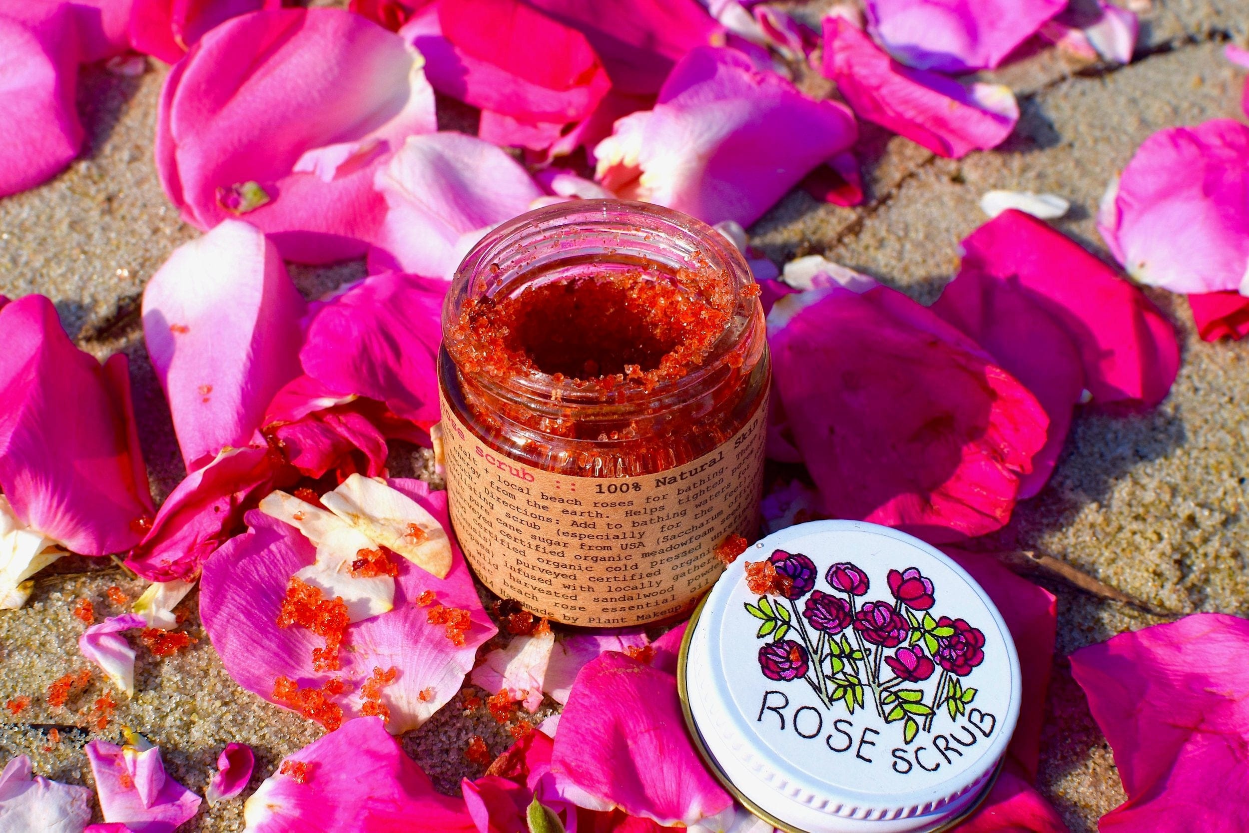 plant makeup Beach Rose Scrub
