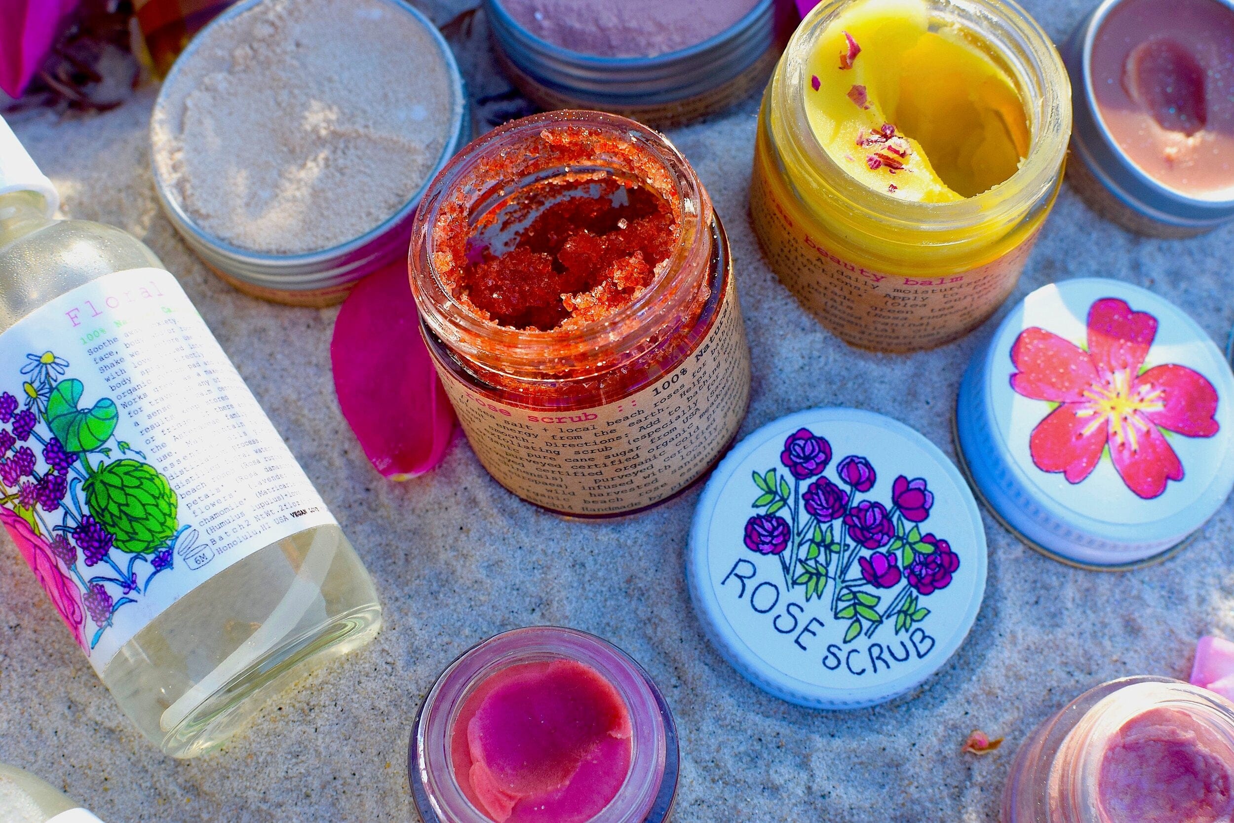 plant makeup Beach Rose Scrub