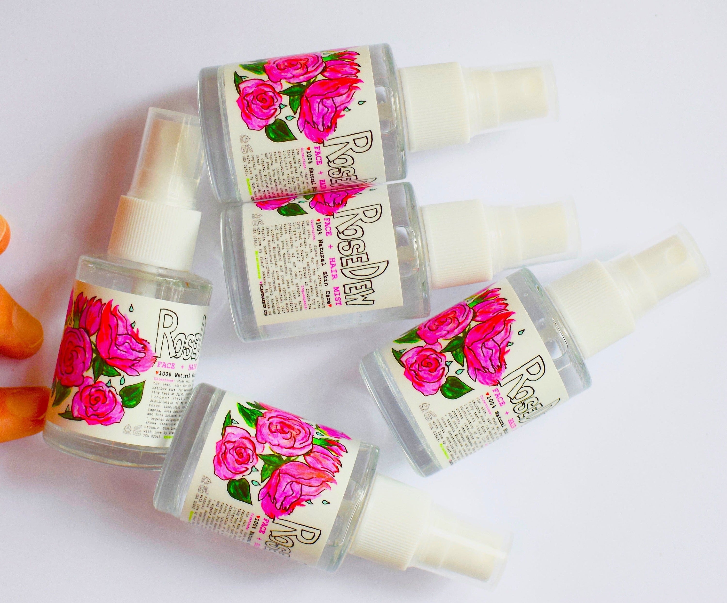 plant makeup Rose Dew Face + Hair Mist