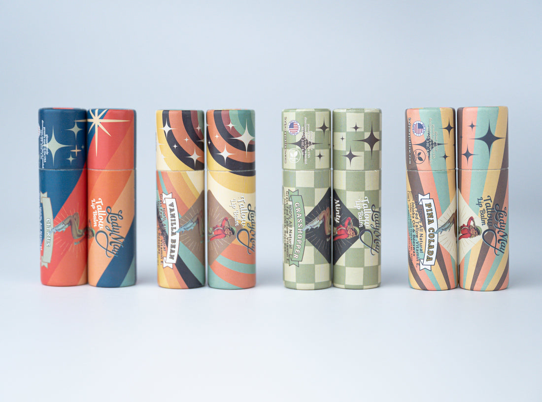 Lady May Tallow Lip Balm | All Natural Beef Tallow Lip Balm - My American Goods