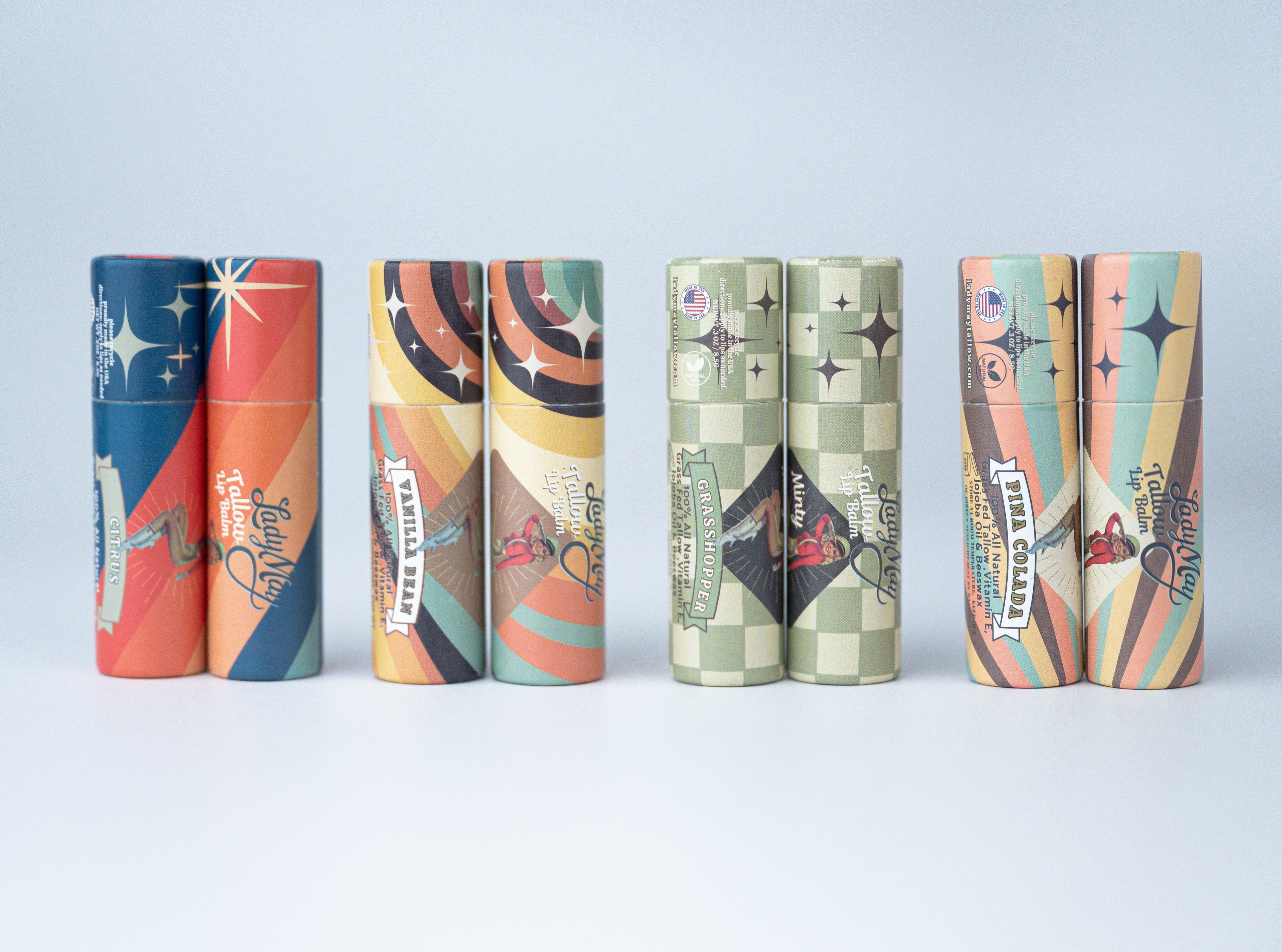 Lady May Tallow Lip Balm | All Natural Beef Tallow Lip Balm - My American Goods