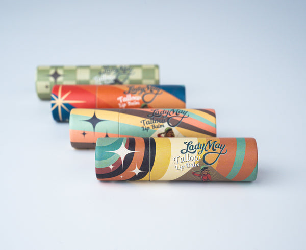 Lady May Tallow Lip Balm | All Natural Beef Tallow Lip Balm - My American Goods