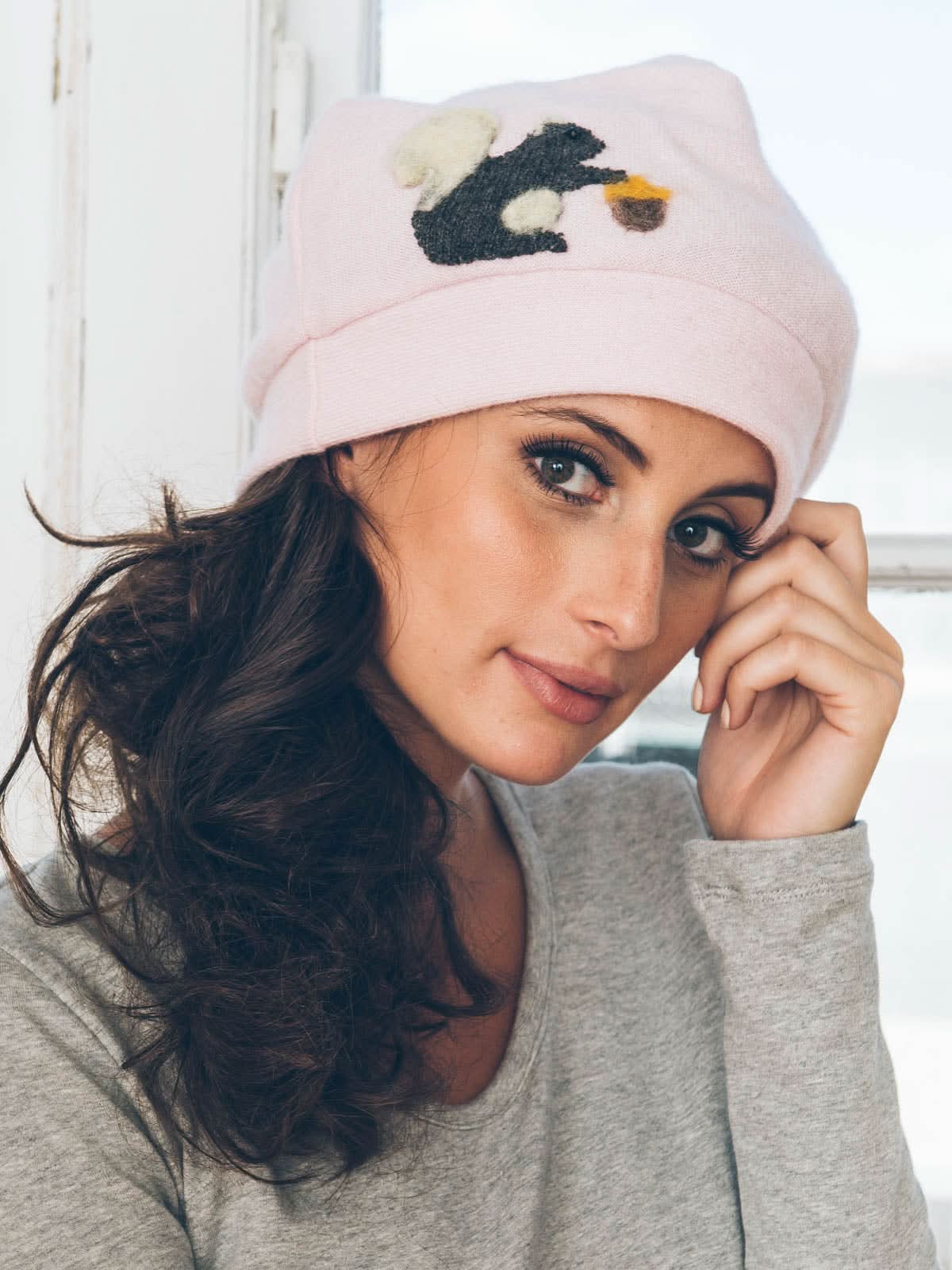 Squirrel Cashmere Hat - Adult - My American Goods