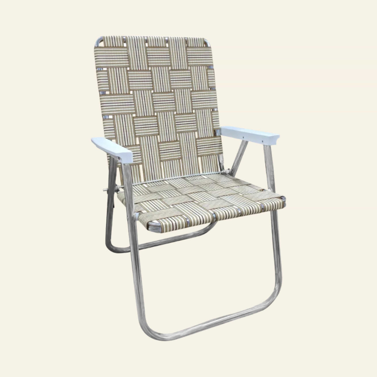 Lawn Chair USA Chairs Classic Tan Stripe Classic Lawn Chair