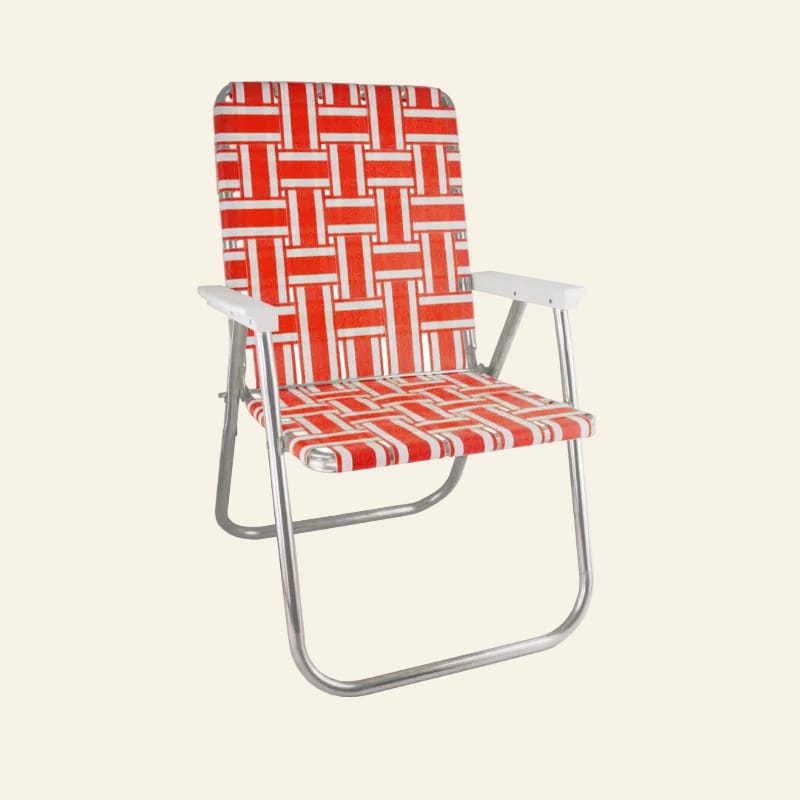 Lawn Chair USA Chairs Classic Orange and White Stripe Classic Chair