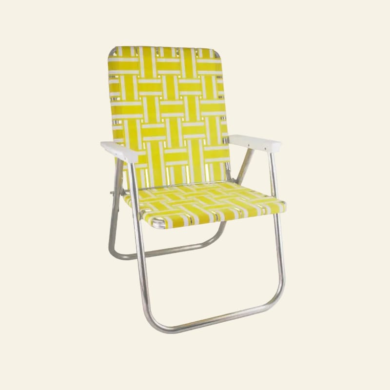 Lawn Chair USA Chairs Classic Yellow and White Stripe Classic Chair