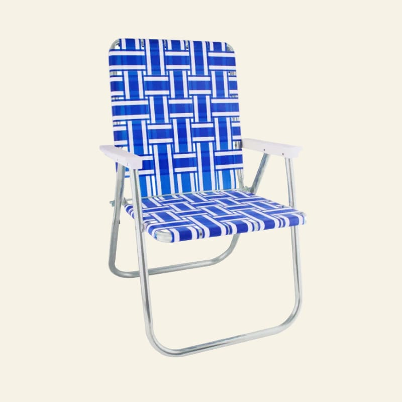 Lawn Chair USA Chairs Classic Blue and White Stripe Classic Lawn Chair