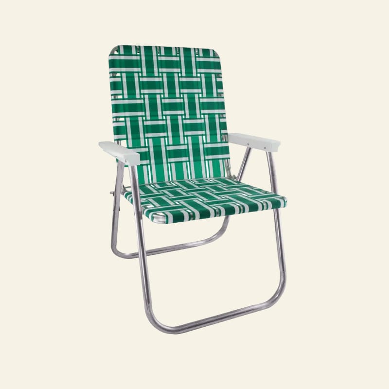 Lawn Chair USA Chairs Classic Green and White Stripe Classic Lawn Chair