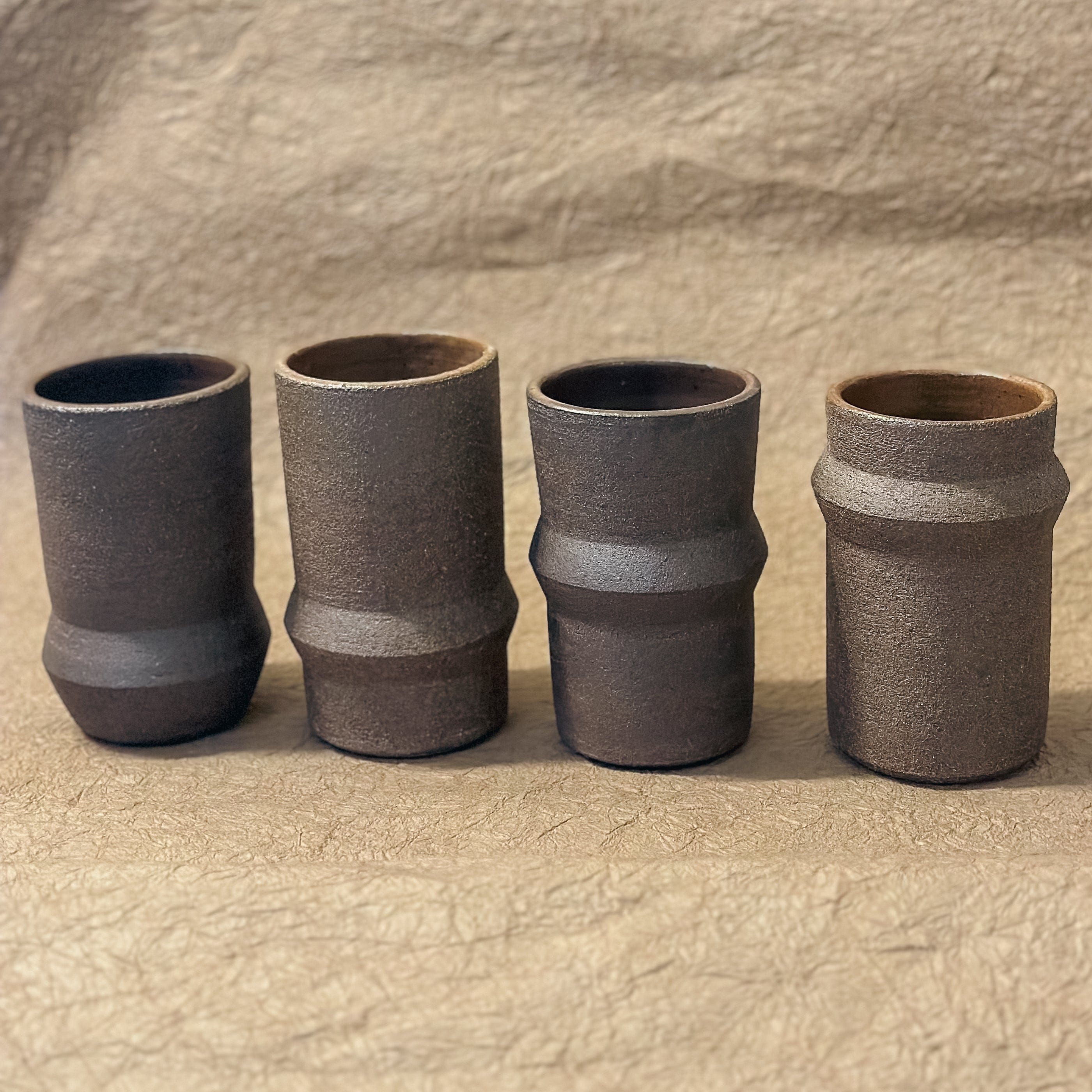 Olivia Snow Ceramics Tumbler Saturn Ceramic Tumblers in Dark Brown