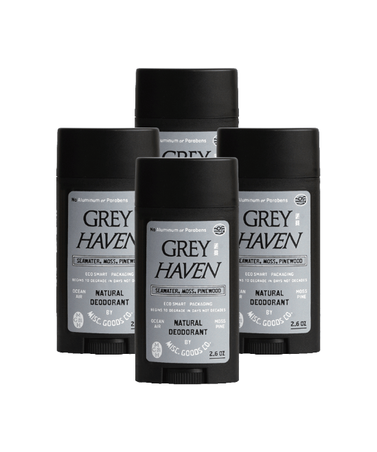 Misc. Goods Co. 4 Sticks / 10.4oz "Greyhaven" Natural Deodorant