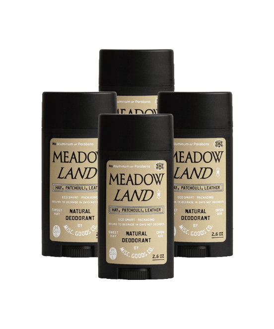Misc. Goods Co. 4 Sticks / 10.4oz "Meadowland" Natural Deodorant