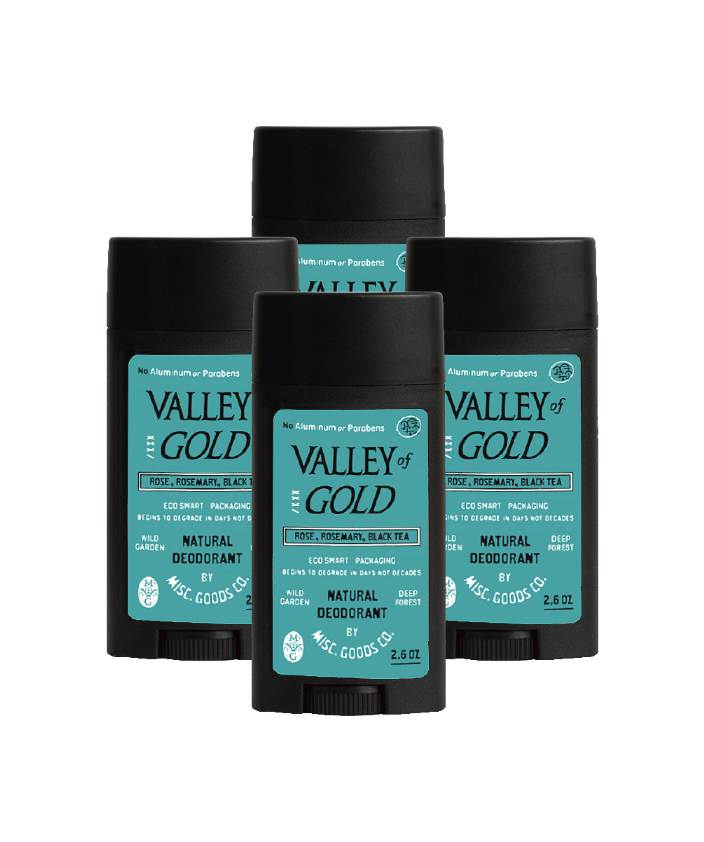 Misc. Goods Co. 4 Sticks / 10.4oz "Valley of Gold" Natural Deodorant