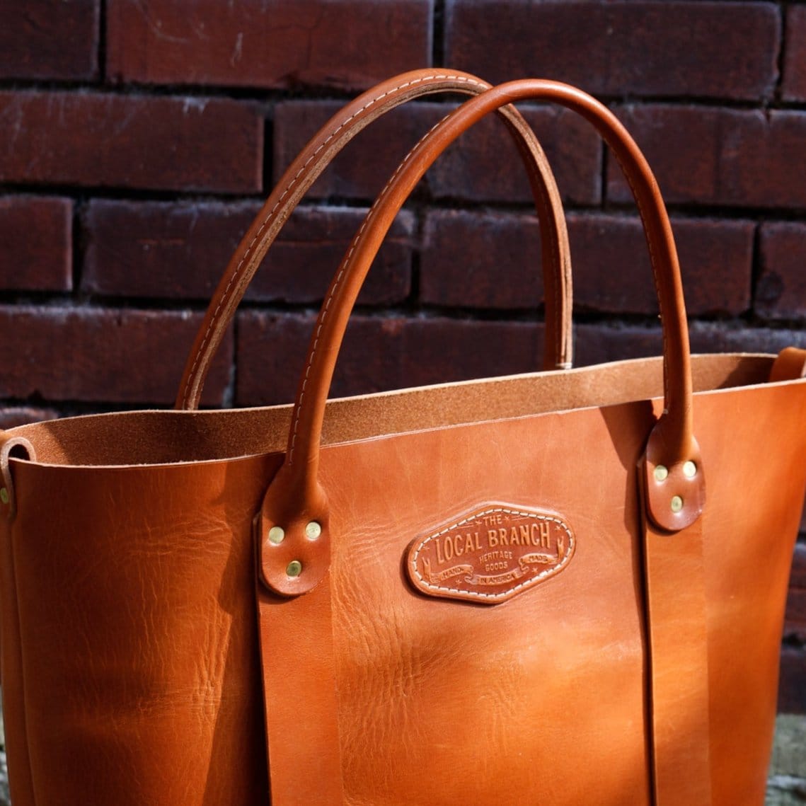The Local Branch Leather Market Tote - USA Made