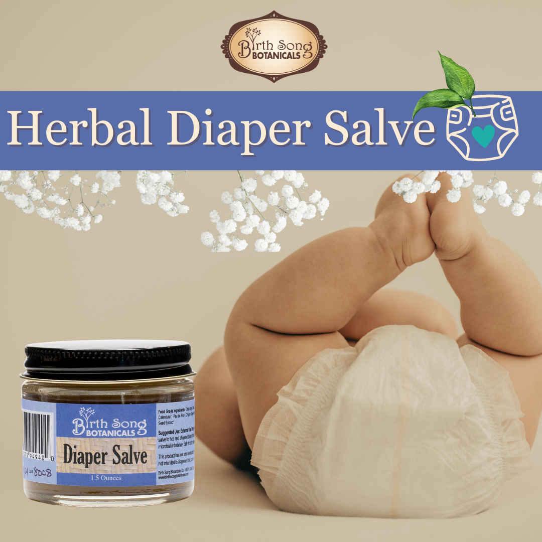 Herbal Baby Diaper Rash Cream With Calendula, Natural Baby Bottom Butter, Cloth Diaper Safe, Unscented - My American Goods
