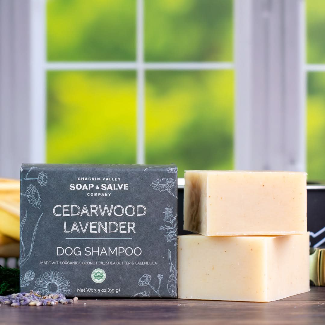 Chagrin Valley Soap & Salve Pets 3.5 oz Bar Dog Shampoo: Cedarwood Lavender