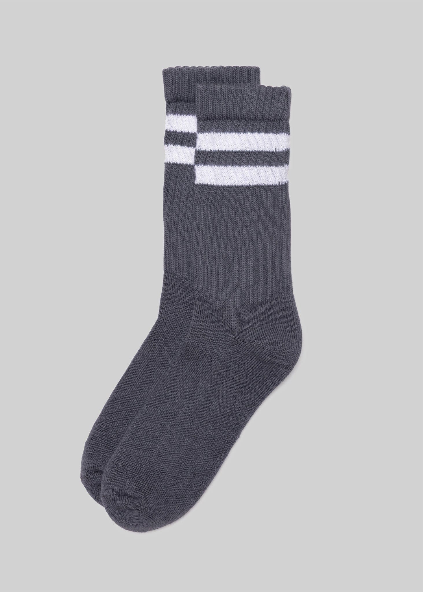 American Trench Socks dark grey / One Size The Retro Double Stripe
