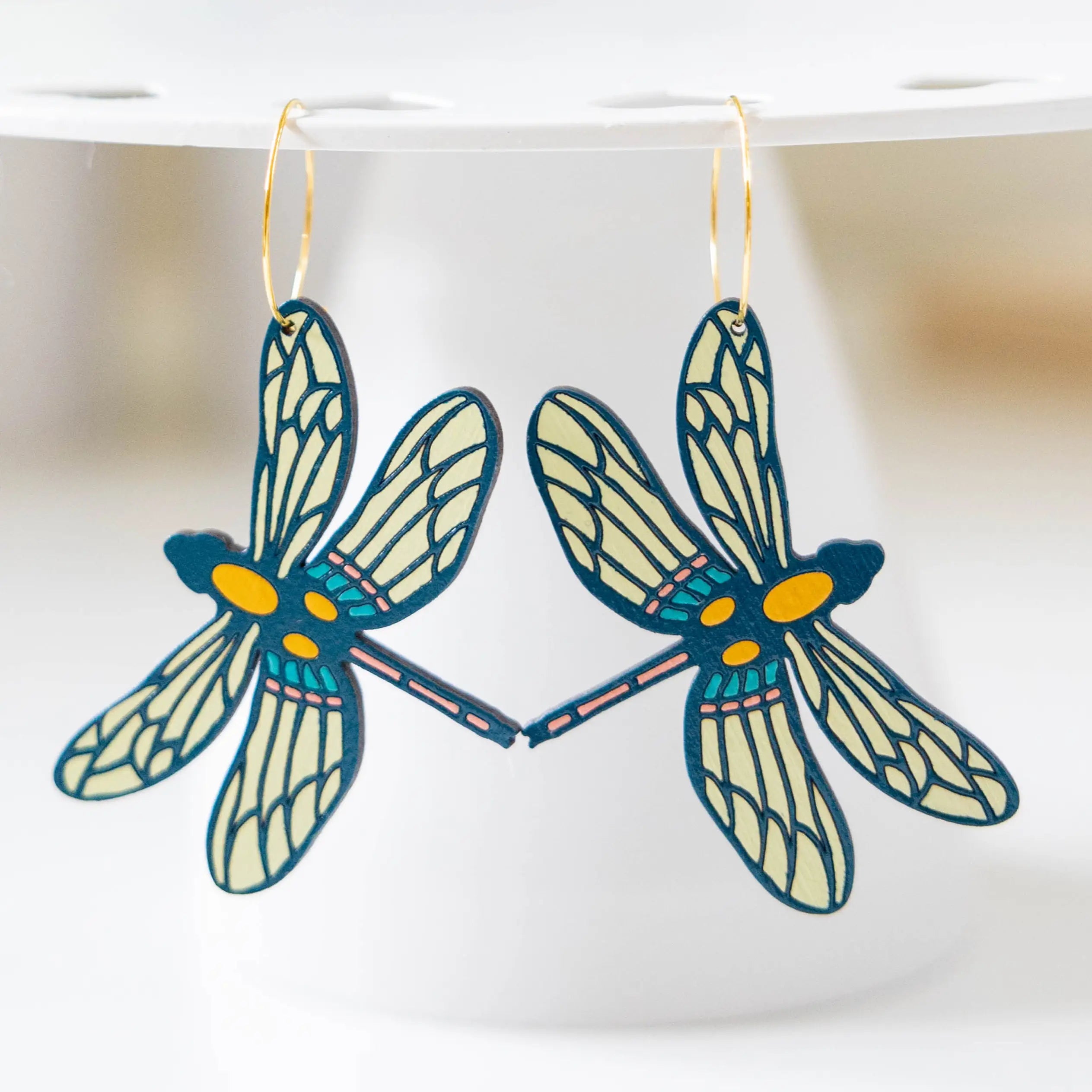LE CHIC MIAMI Earrings 70s Dragonfly Hoops