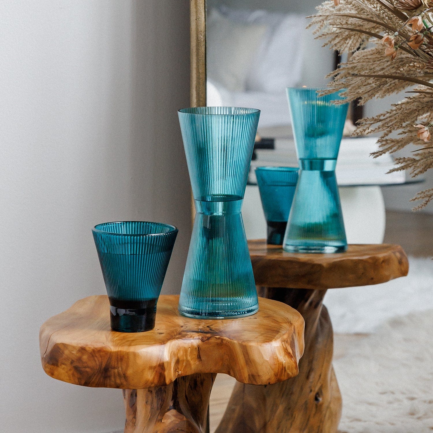 OZAIZ Teal Decanter Drinkware + Tumbler Set
