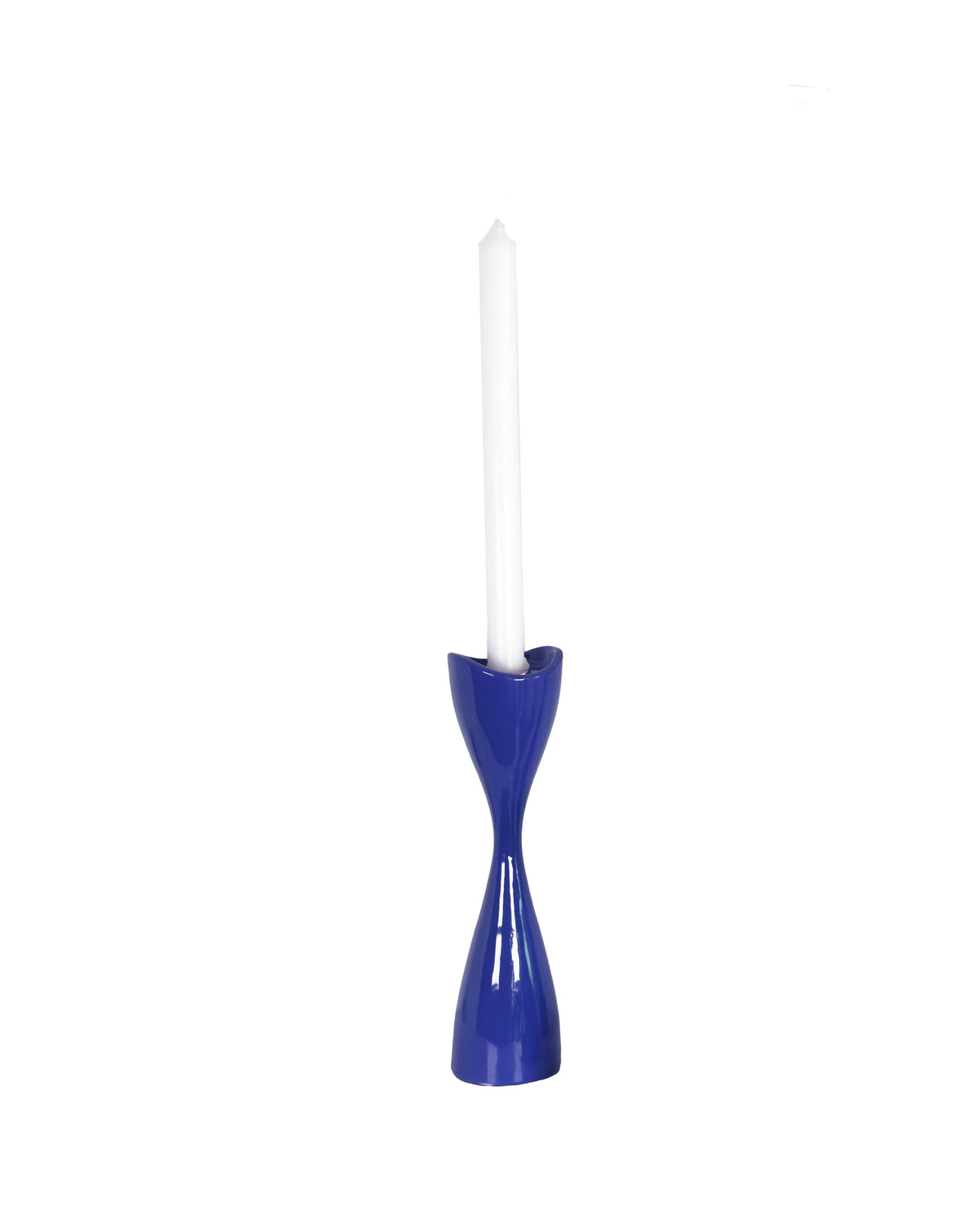 Tulip Candlestick Holders in Dutch Boy Blue