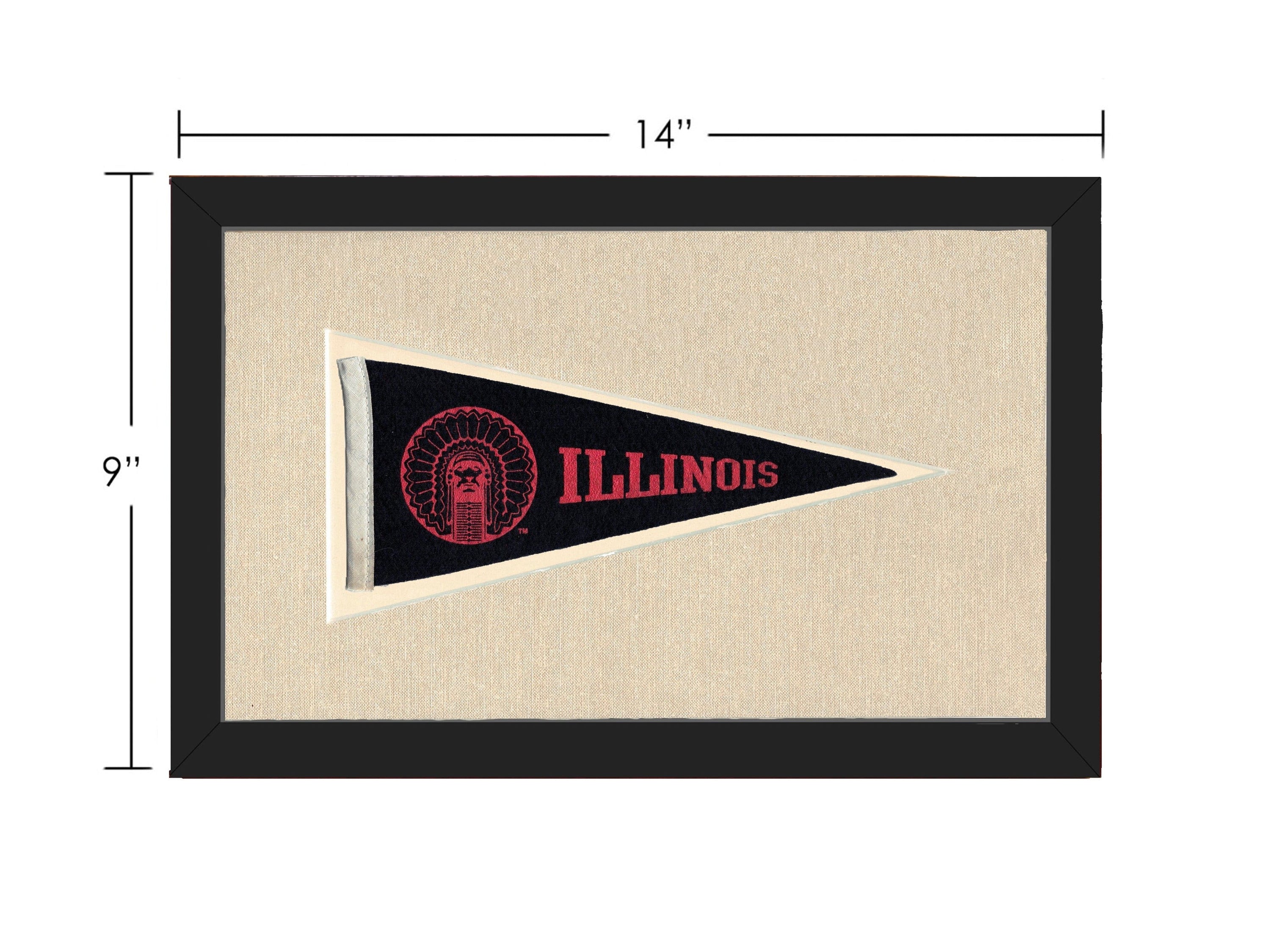 Americana Memories Vintage Pennants and Memorabilia Vintage Illinois Pennant