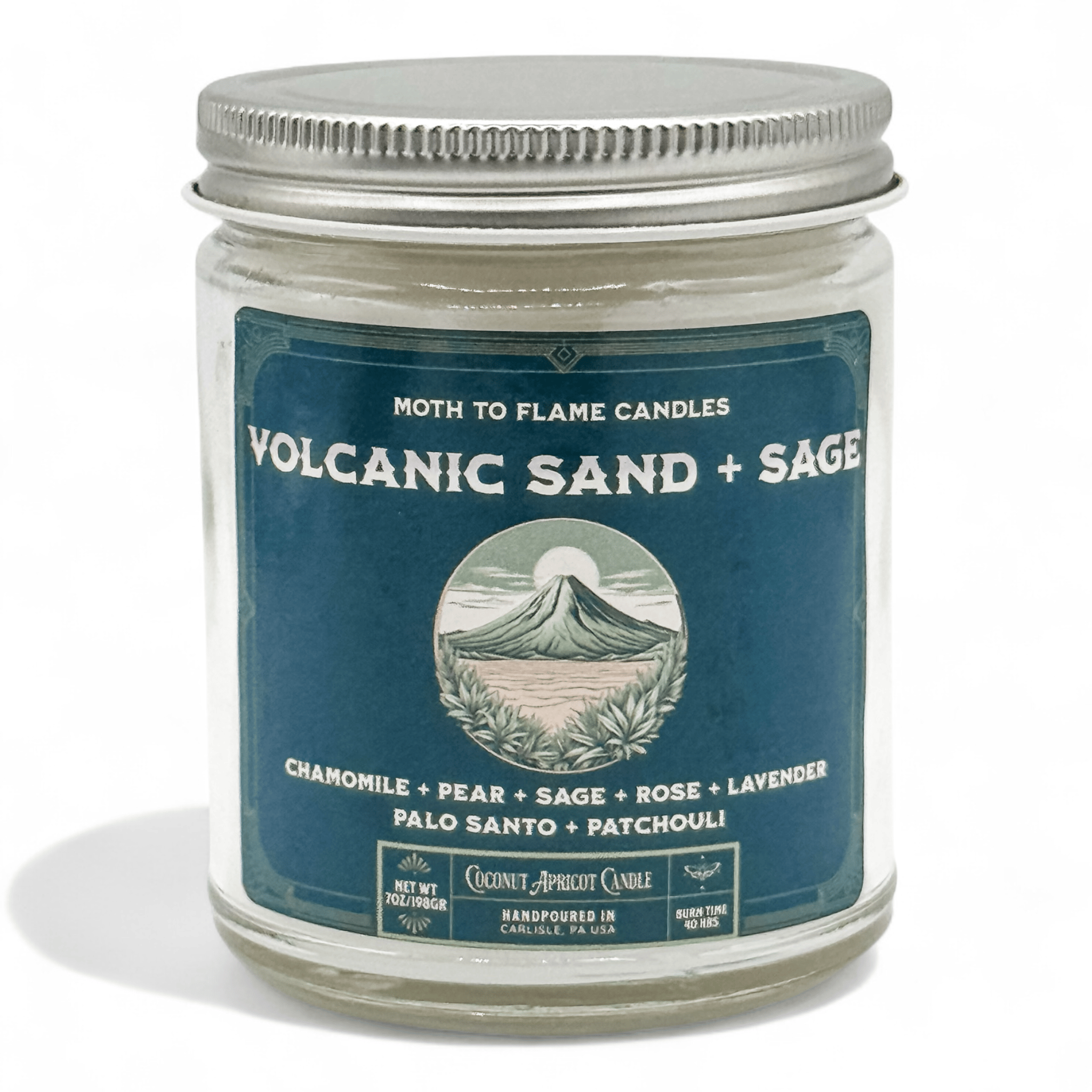 Moth to Flame Candles Candles Volcanic Sand + Sage - 7 oz candle