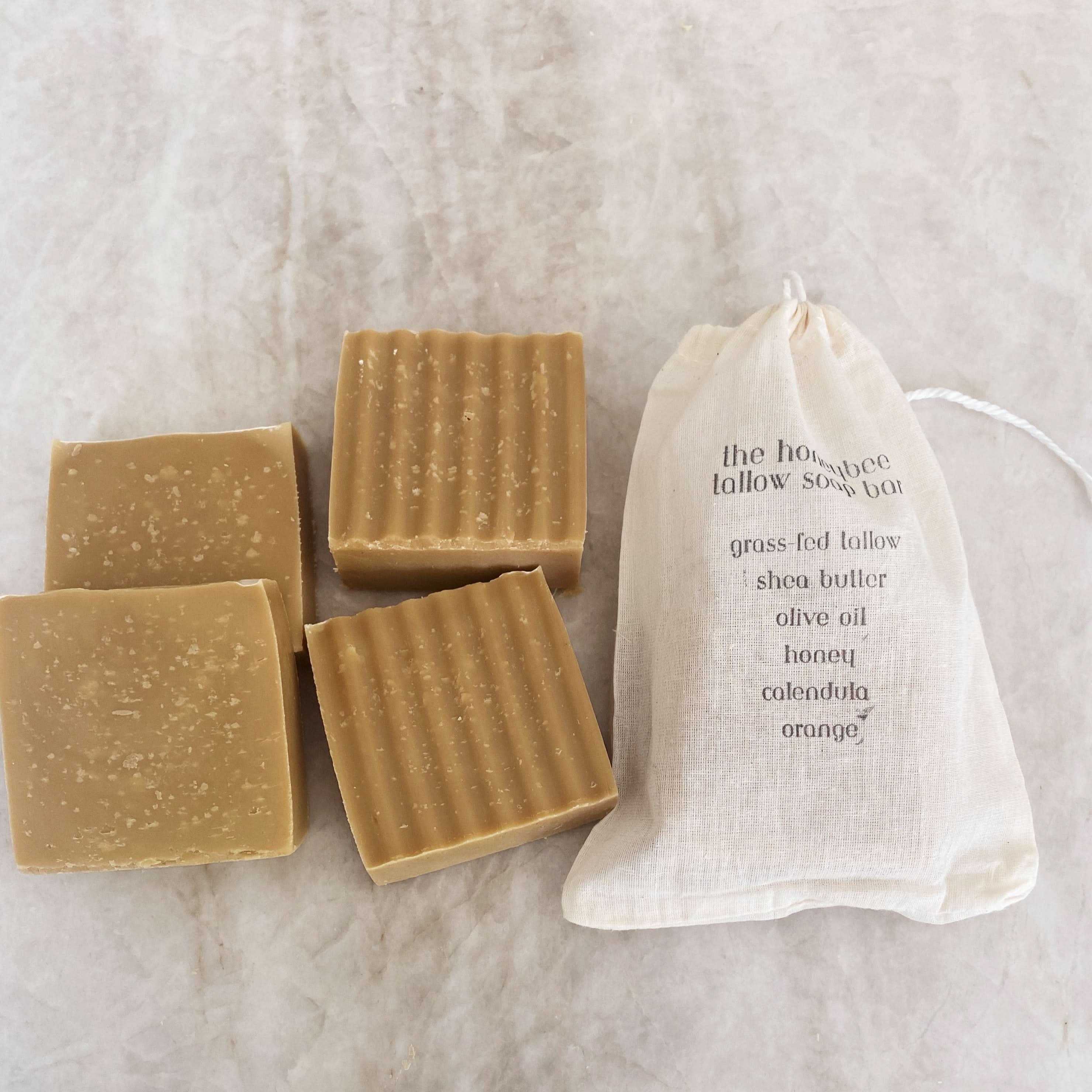 the honeybee tallow soap bar - My American Goods