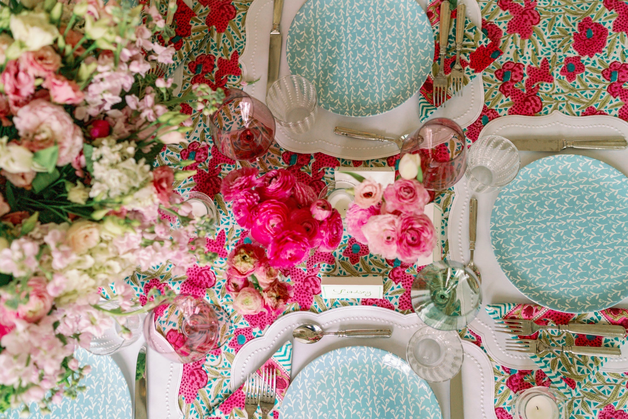 Set of Slate Blue Ivy Manor China Plates (Set of 2, 4 or 8)