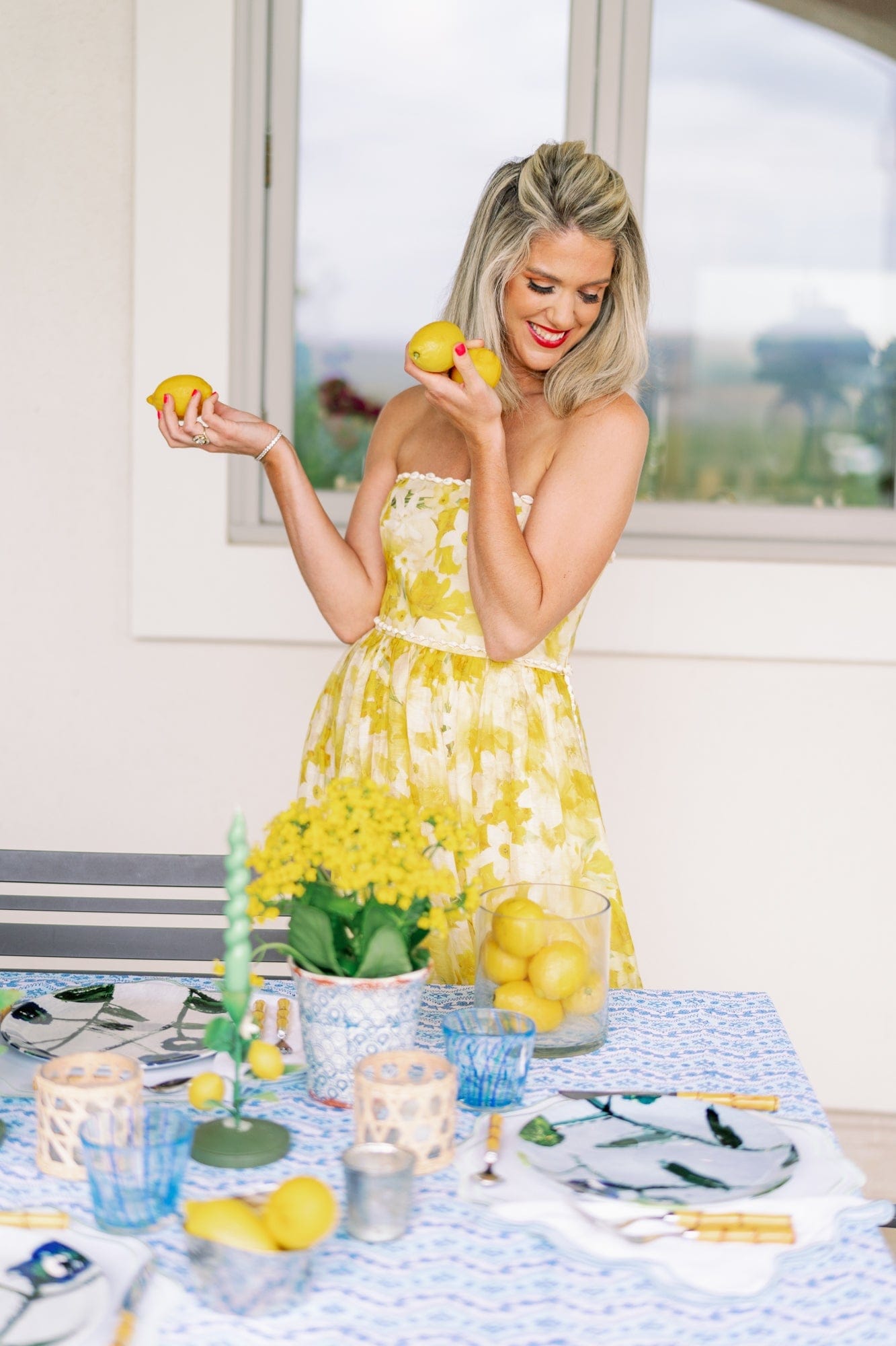 Set of Lemon Posey China Plates (Set of 2, 4 or 8) - My American Goods