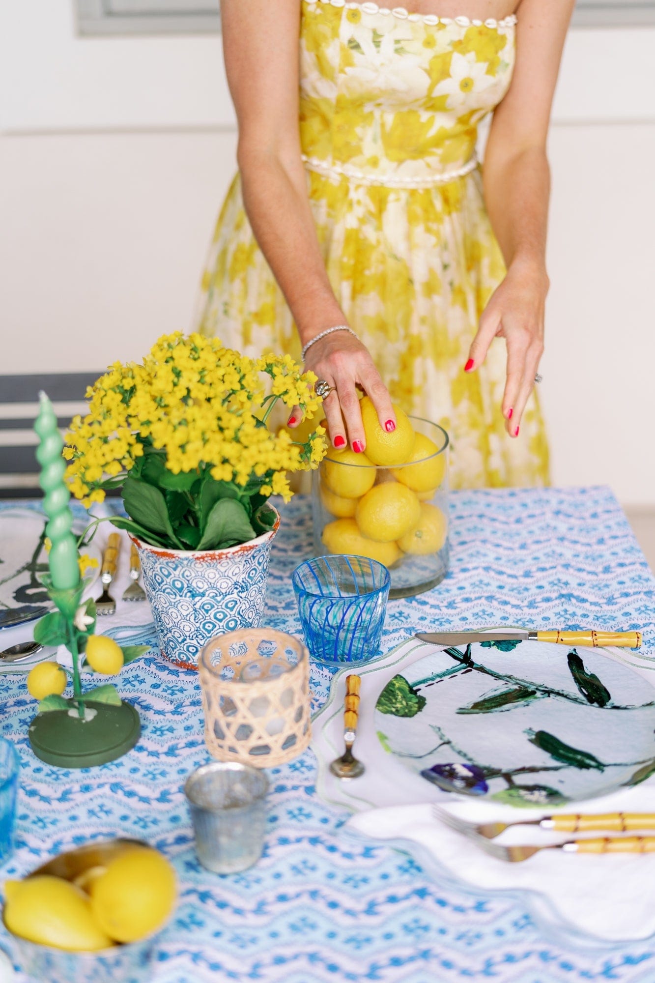Set of Lemon Posey China Plates (Set of 2, 4 or 8) - My American Goods