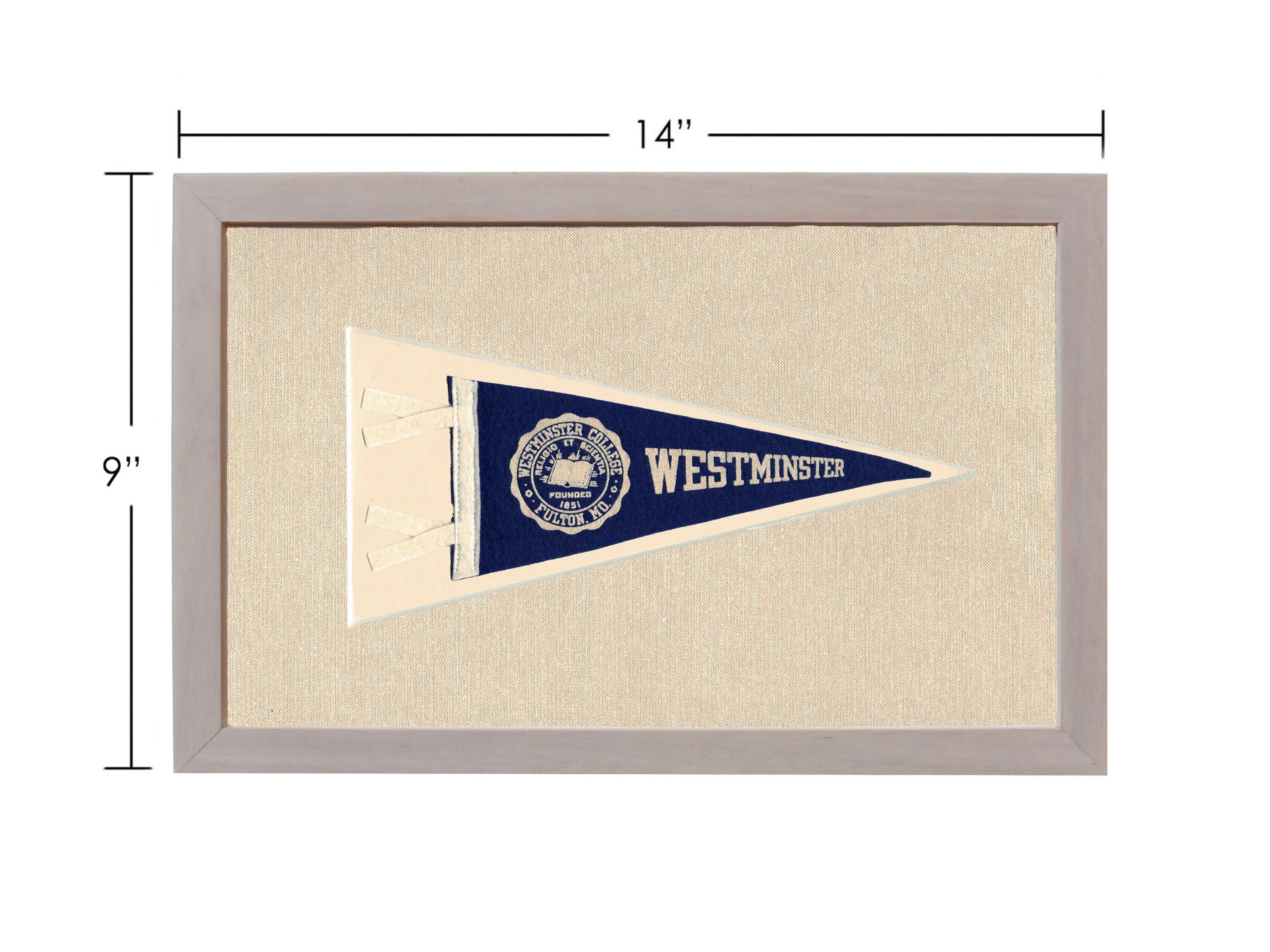 Americana Memories Vintage Pennants and Memorabilia Vintage Westminster College Pennant