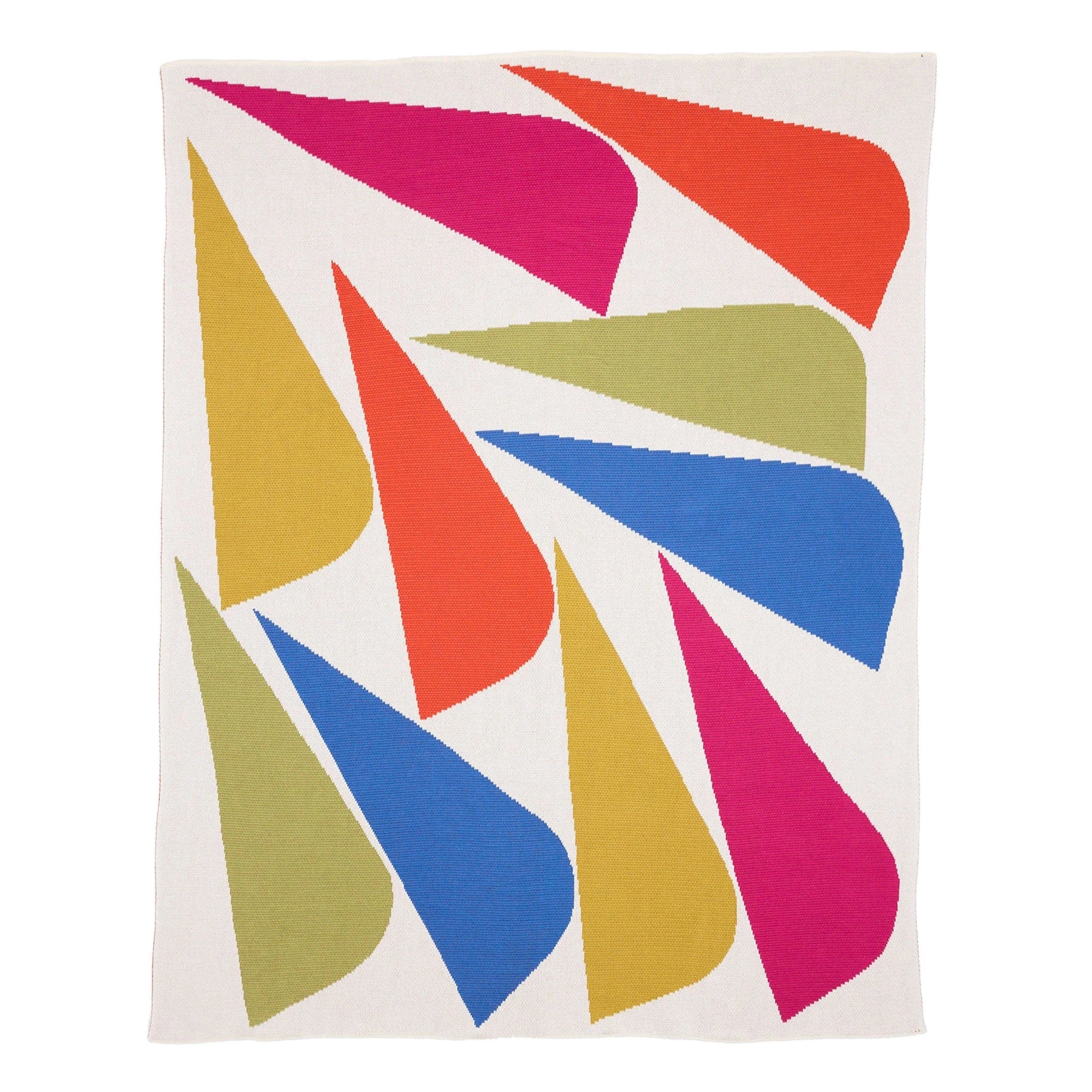 Biquette Throw Blanket Tutti Frutti in Egyptian Cotton Easy Breezy Throw Blanket