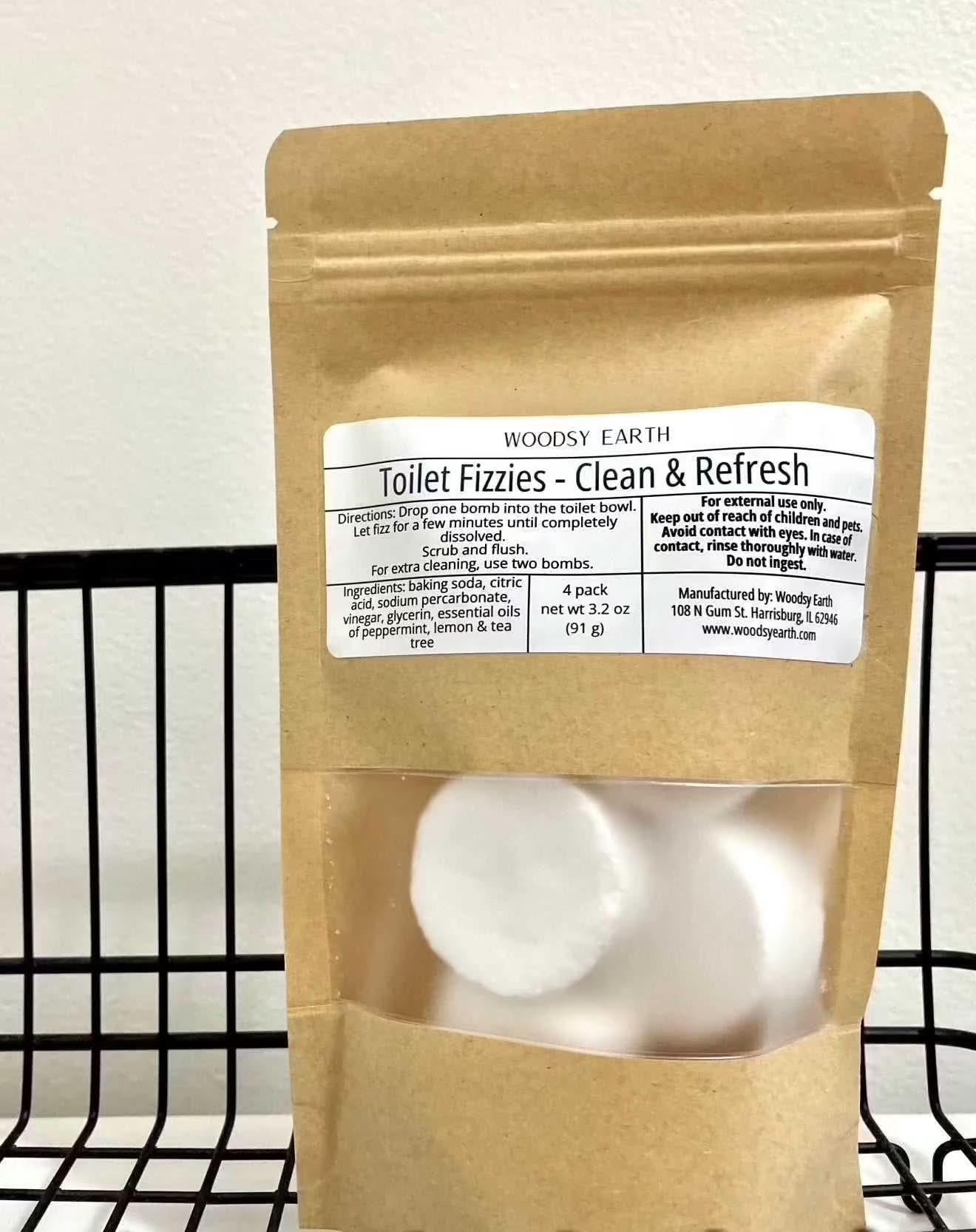 Woodsy Earth Toilet Refresher Toilet Fizzies - Clean & Refresh