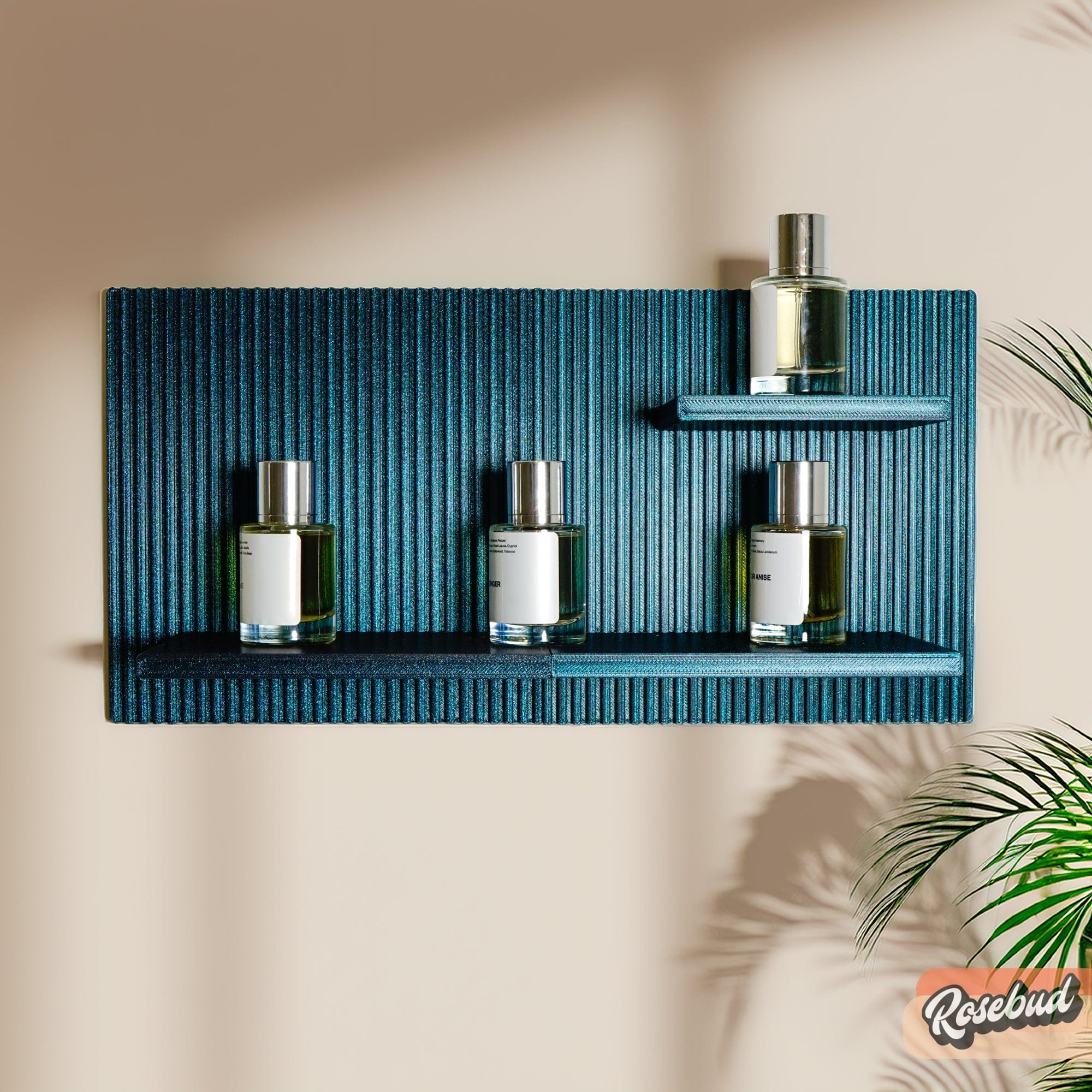 Modern Floating Wall Shelf, Unique Retro Home Decor, 3D Printed Perfume Display/Reed Diffuser Shelf, Wall Shelf Catchall, Hosting Decor Gift, EDGE - My American Goods