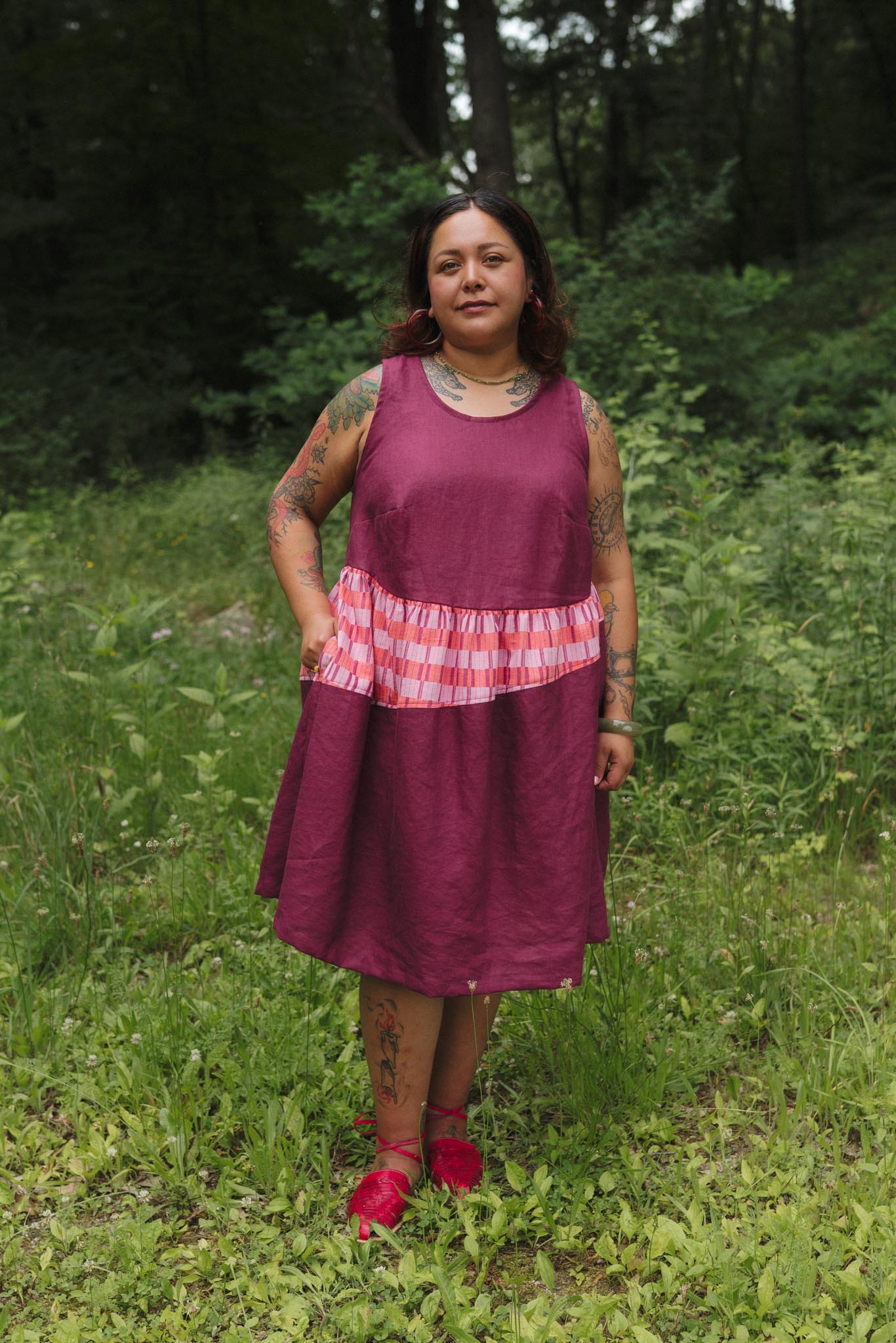 Sassafras Dress in Hibiscus