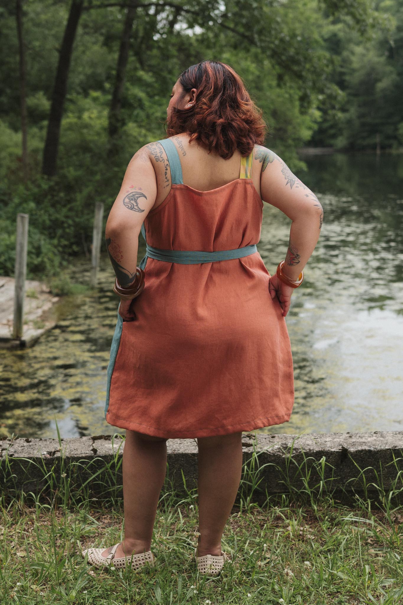 Soleil Dress in Tangerine
