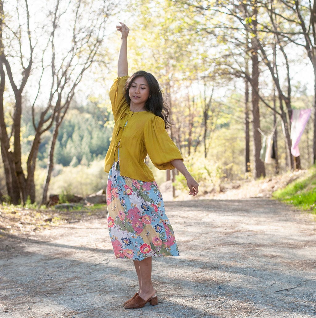 Field Day Top Poet Top in Mustard Crepe